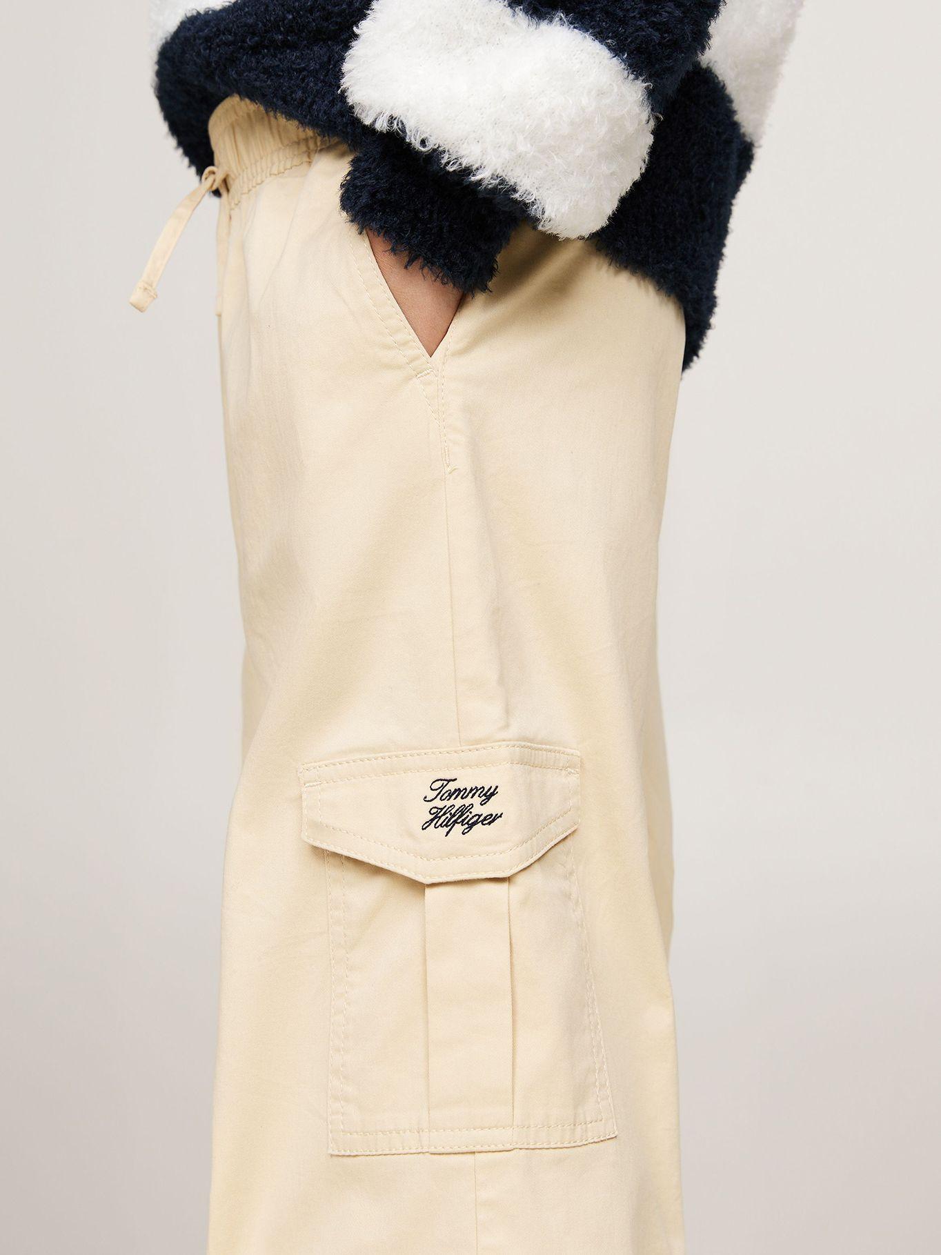 Pantalón Solid Con Pierna Ancha Beige Tommy Hilfiger-3
