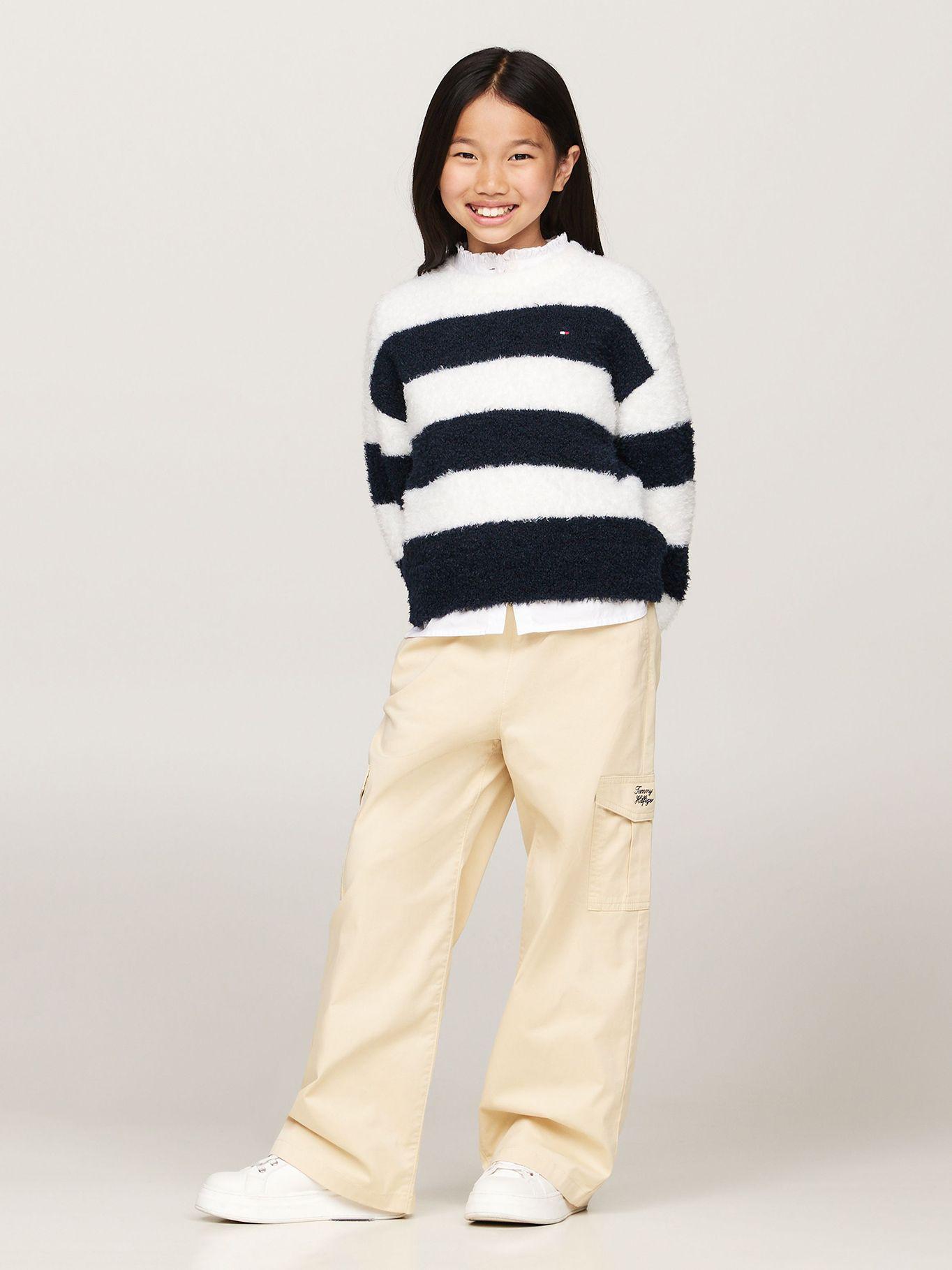 Pantalón Solid Con Pierna Ancha Beige Tommy Hilfiger-0