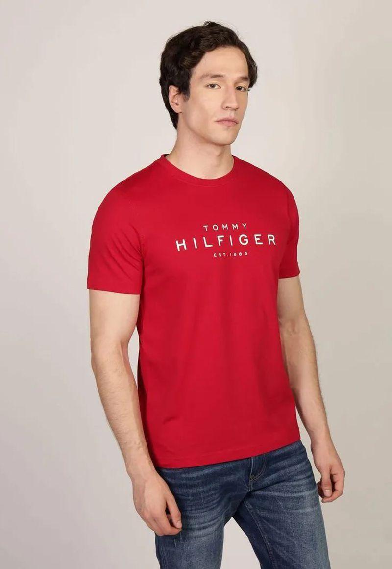 Polera Big Logo Regular Fit Rojo Tommy Hilfiger-0
