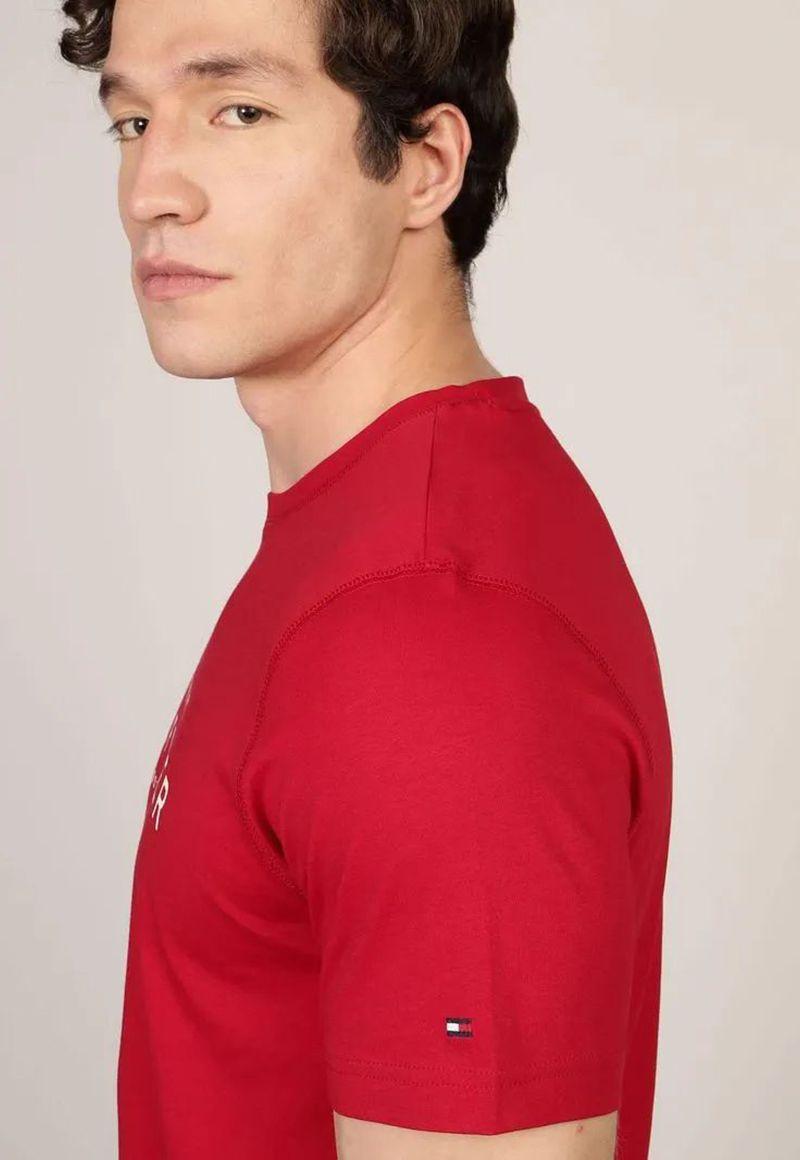 Polera Big Logo Regular Fit Rojo Tommy Hilfiger-4