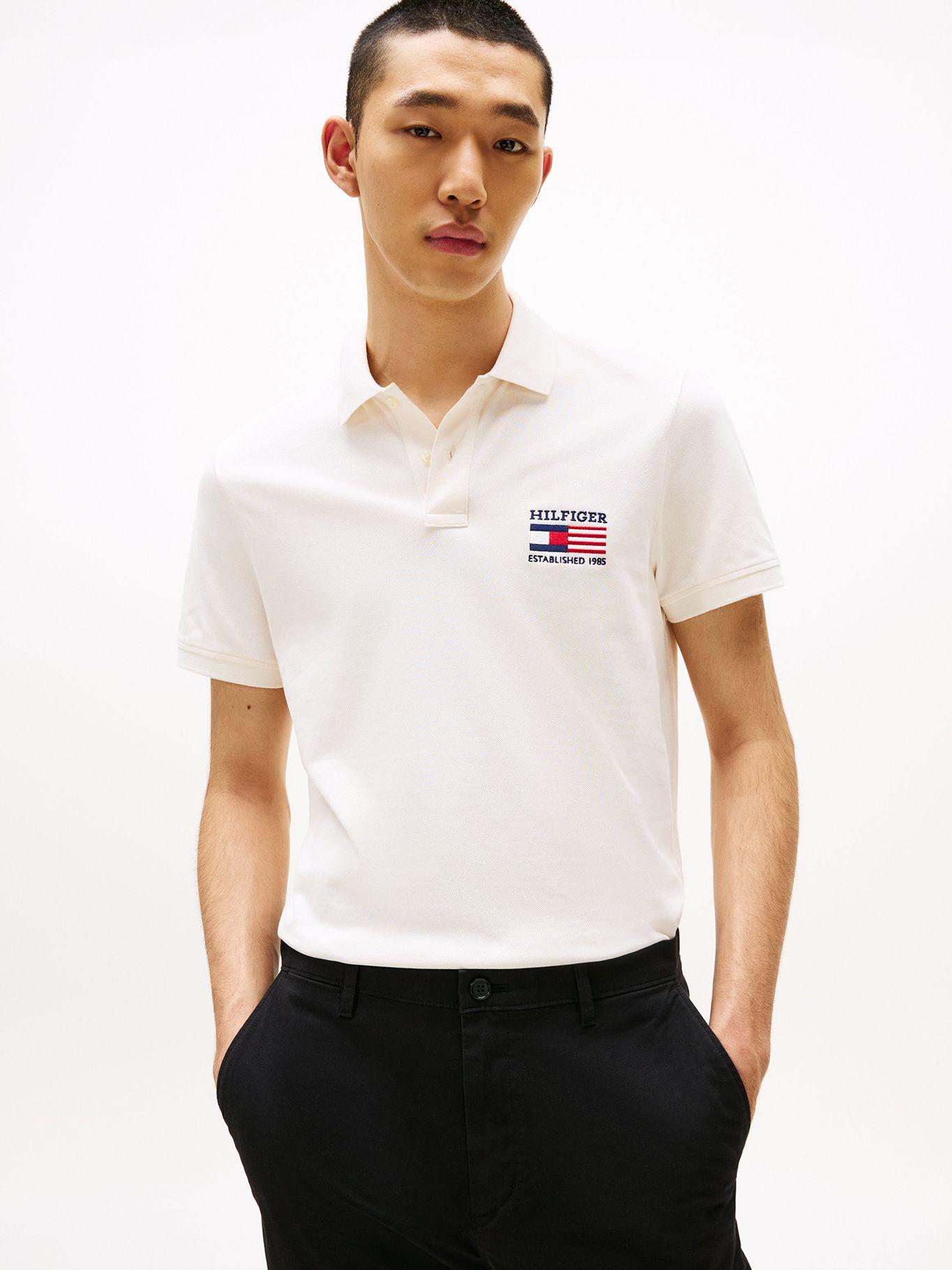 Polo Flag  Logo Regular Fit Blanco Z00 Tommy Hilfiger-0