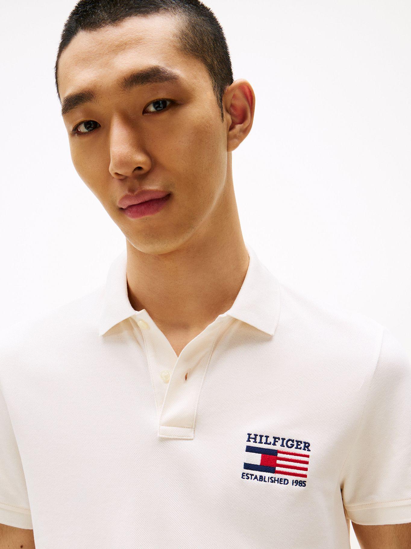 Polo Flag  Logo Regular Fit Blanco Z00 Tommy Hilfiger-3