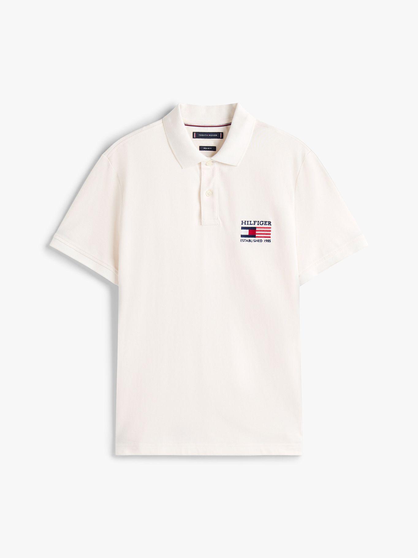 Polo Flag  Logo Regular Fit Blanco Z00 Tommy Hilfiger-4