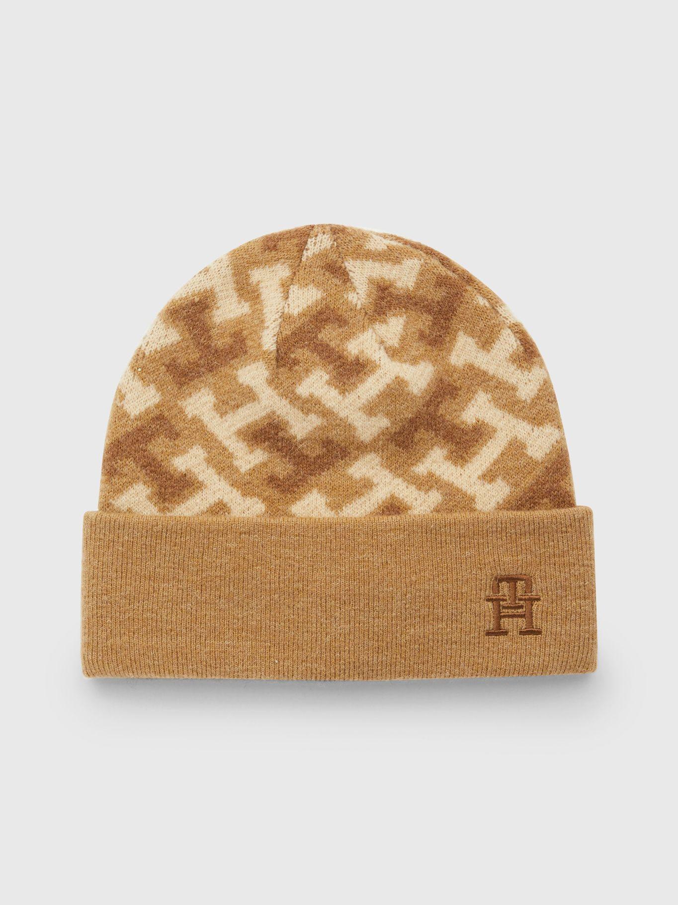 Gorro Iconic Monogram Beige Tommy Hilfiger-0