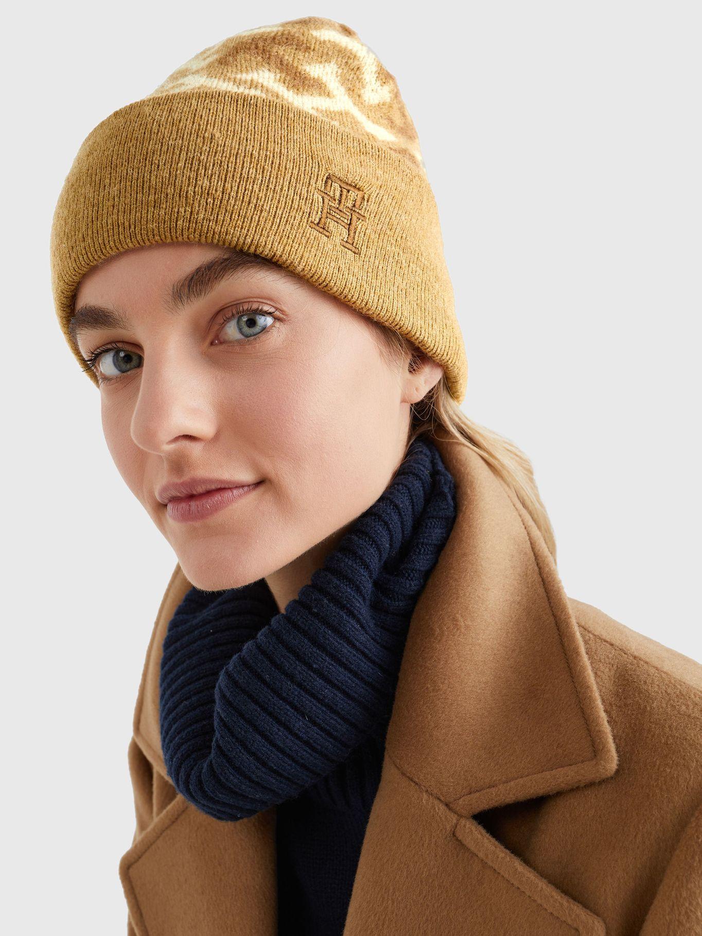 Gorro Iconic Monogram Beige Tommy Hilfiger-1