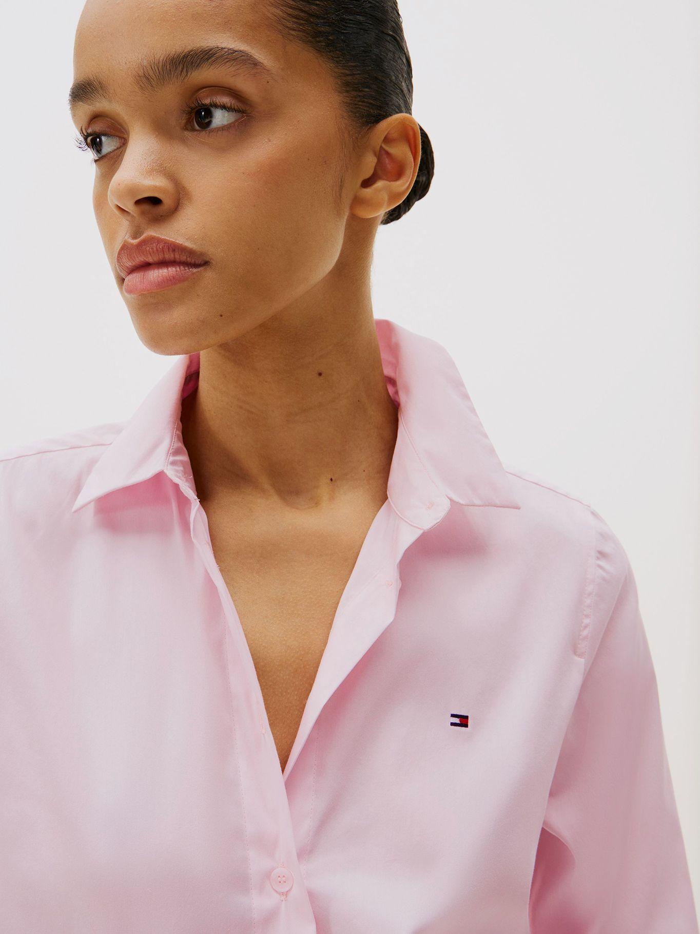 Camisa Popelín Regular/Fit Rosado Tommy Hilfiger-3