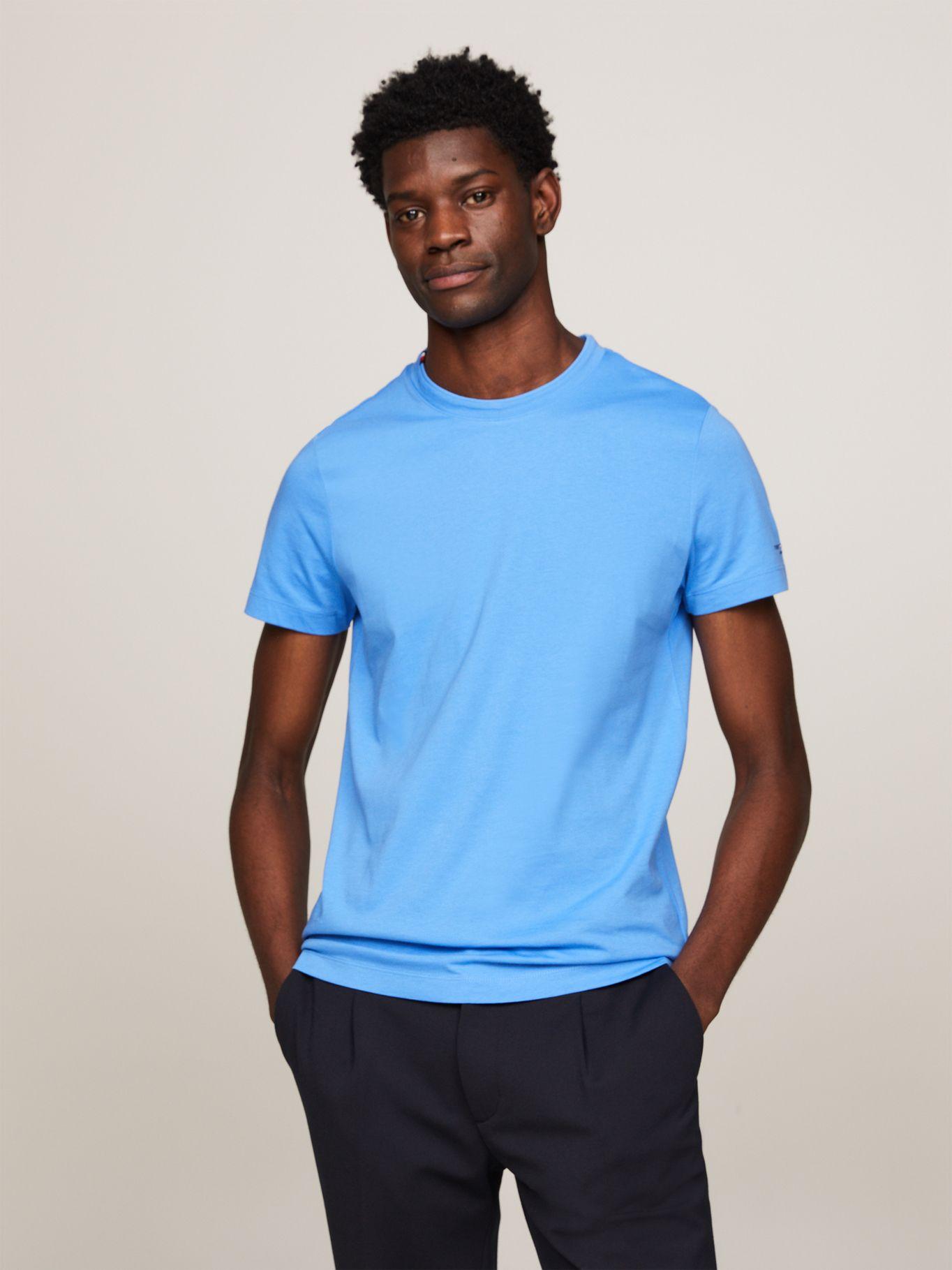 Polera Logo En La Manga Slim Fit Celeste Tommy Hilfiger-0