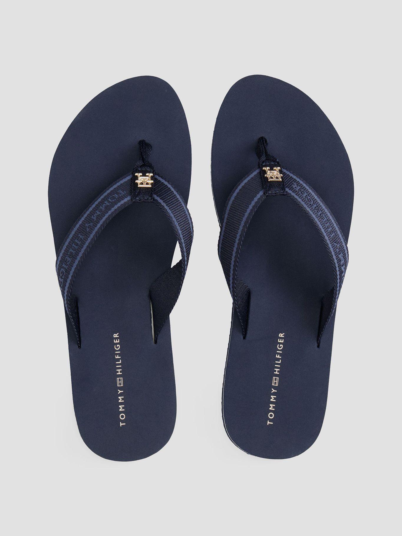 Sandalia Inscripción Tonal En Tiras Azul Tommy Hilfiger-2