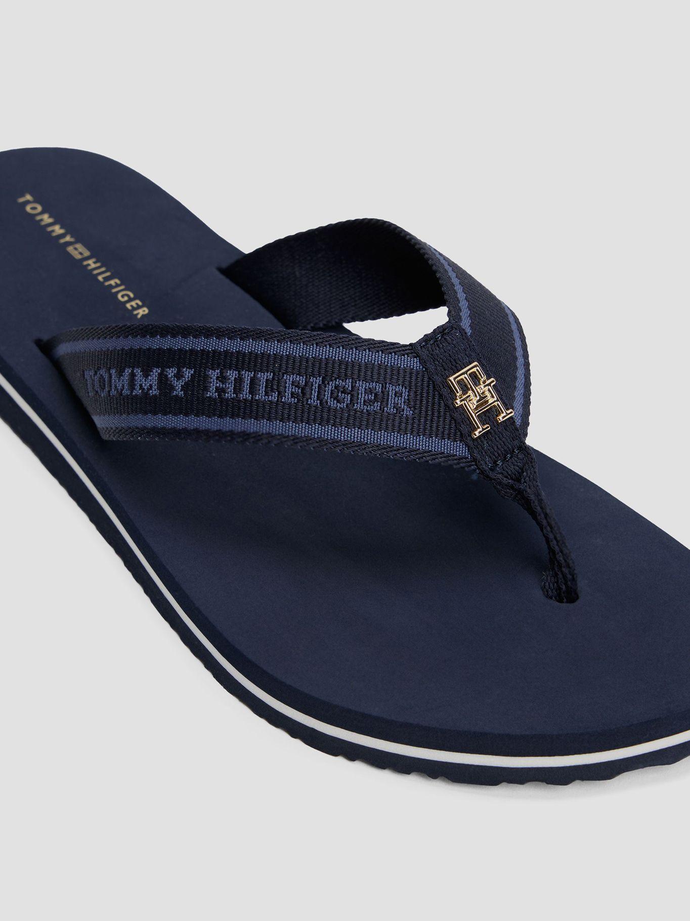 Sandalia Inscripción Tonal En Tiras Azul Tommy Hilfiger-6