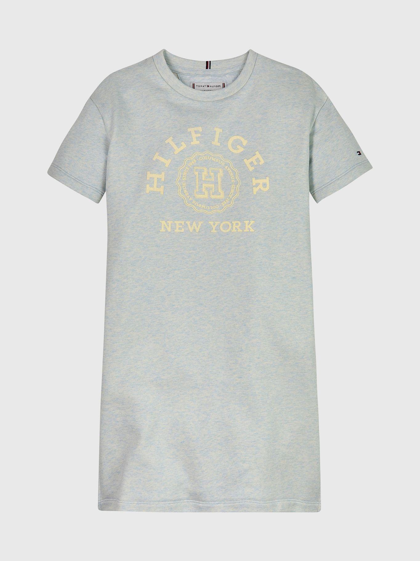 Vestido De Niña Logo Monogram Azul Tommy Hilfiger-0
