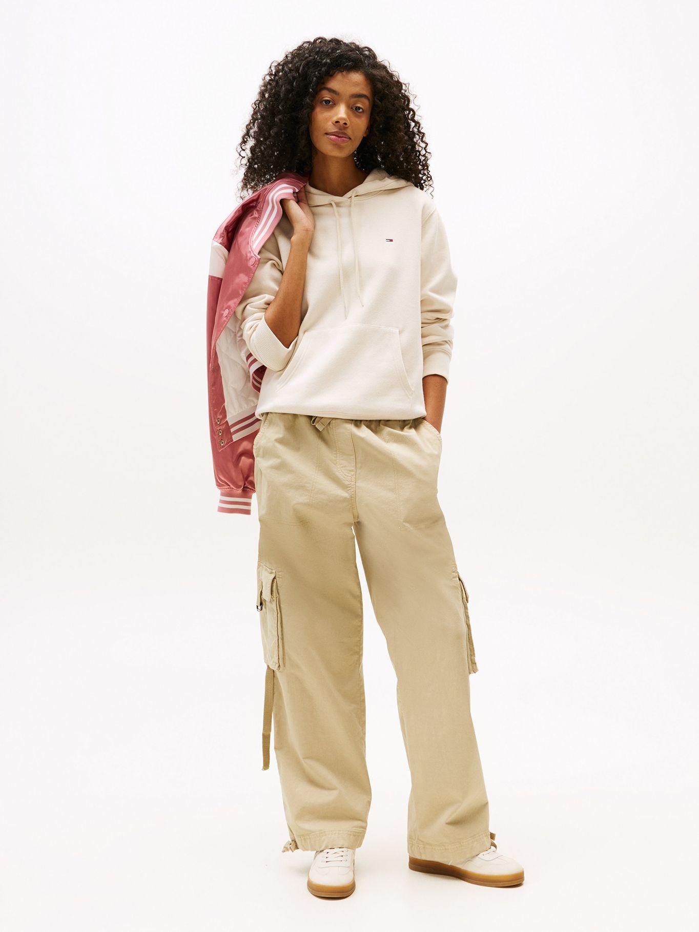 Polerón Hoodie Flag Logo Beige ACH Tommy Jeans-1