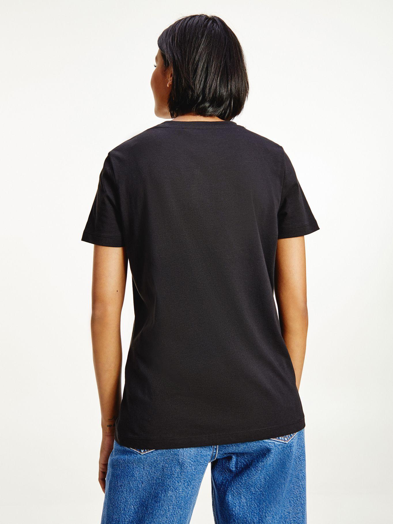 Polera Logo Script Negro Tommy Hilfiger MY2-1