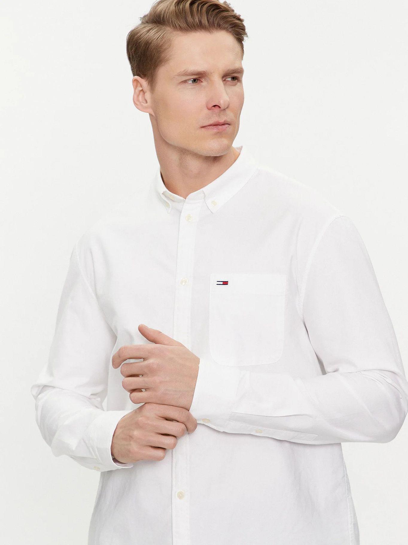 CAMISA OXFORD SOLID REGULAR FIT BLANCO TOMMY JEANS-3