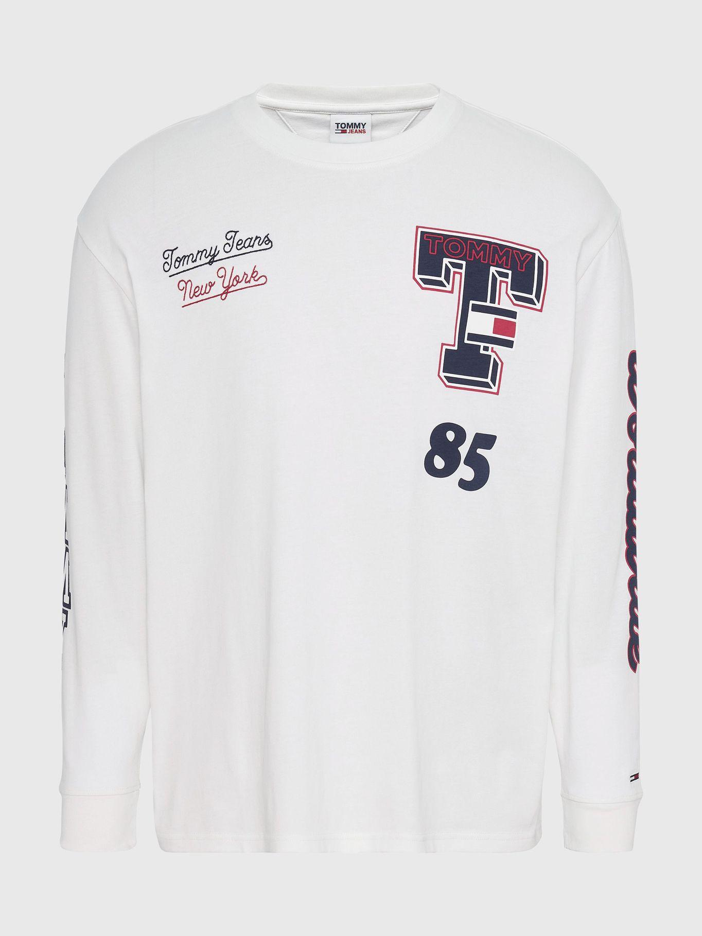 Polera Skater Collegiate Con Logo Blanco Tommy Jeans-2