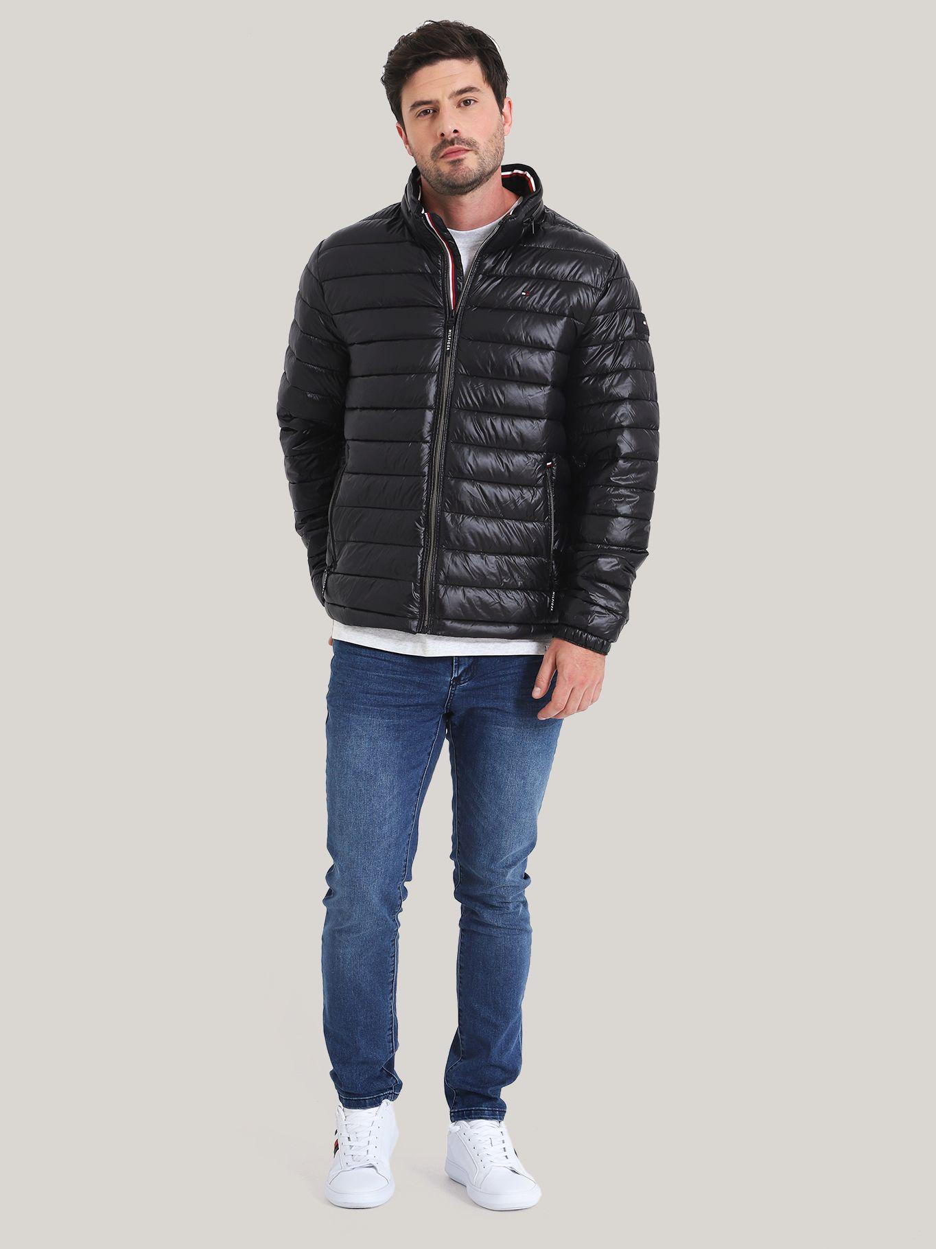 Parka Polished Con Logo Negro Tommy Hilfiger-1