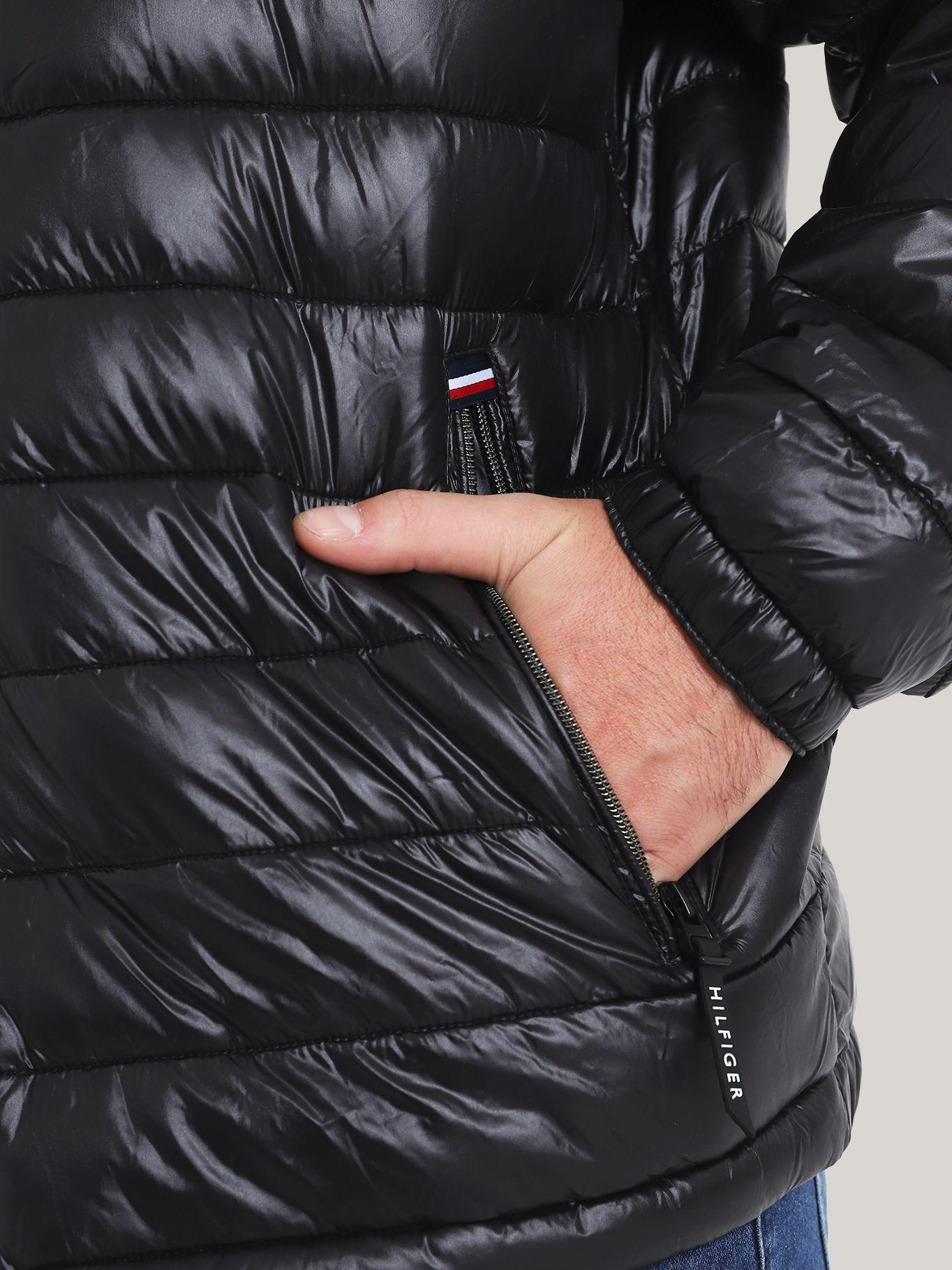 Parka Polished Con Logo Negro Tommy Hilfiger-4