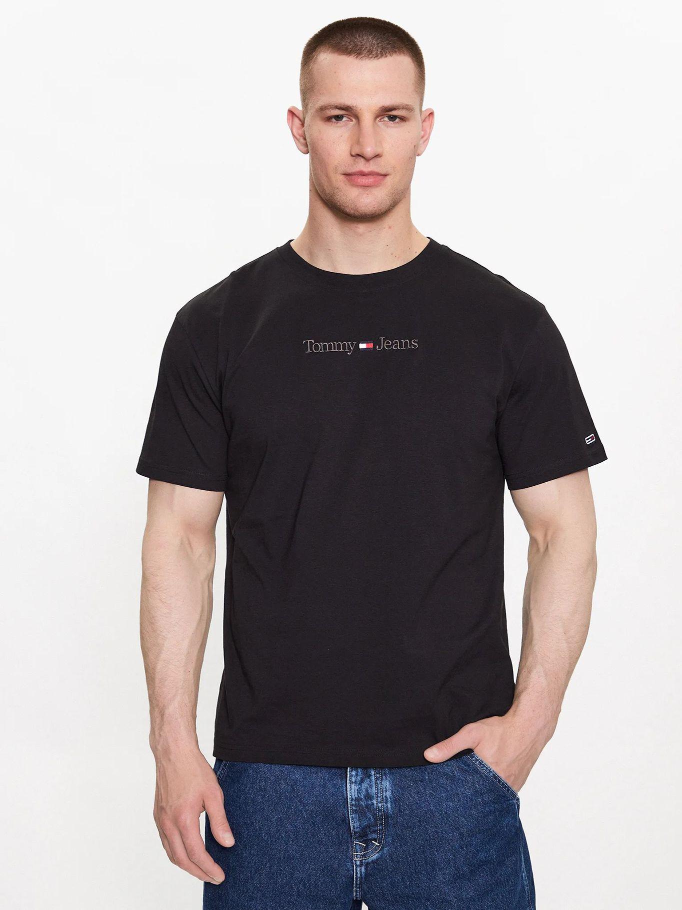 Polera Regular Small Logo Negro Tommy Jeans-0