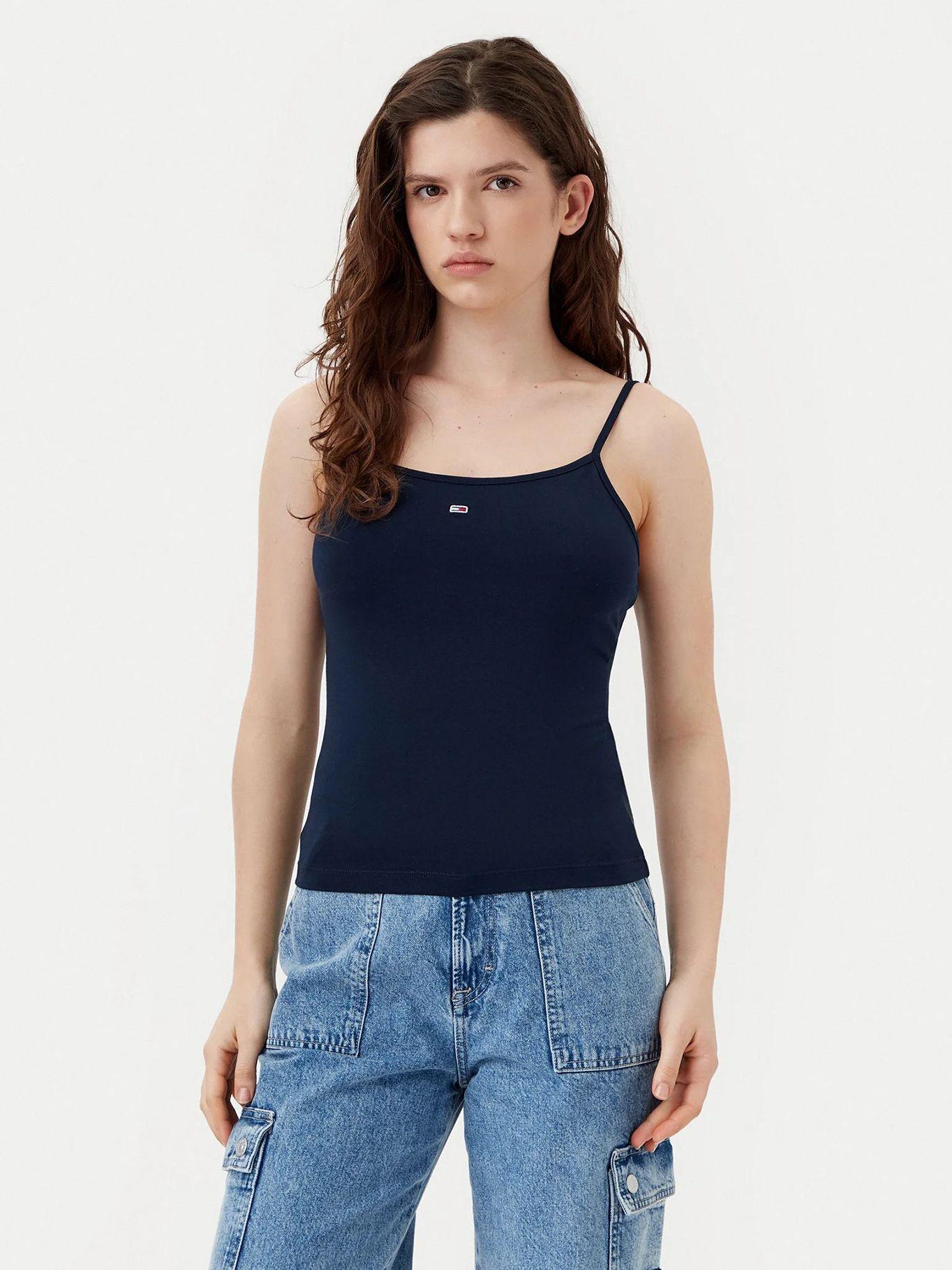 Polera Essential Con/Logo Azul Tommy Jeans-0