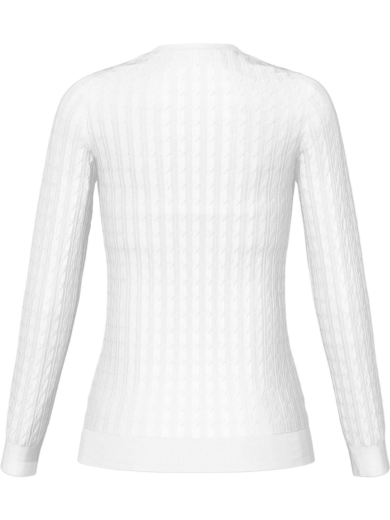 Sweater Tejido Cuello V Blanco Tommy Hilfiger-1