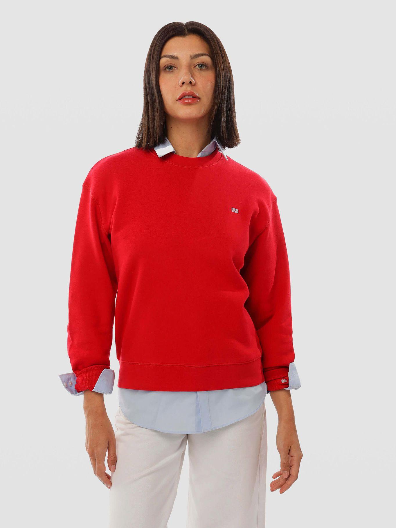 Polerón Contrast Flag Logo Rojo Tommy Hilfiger-0