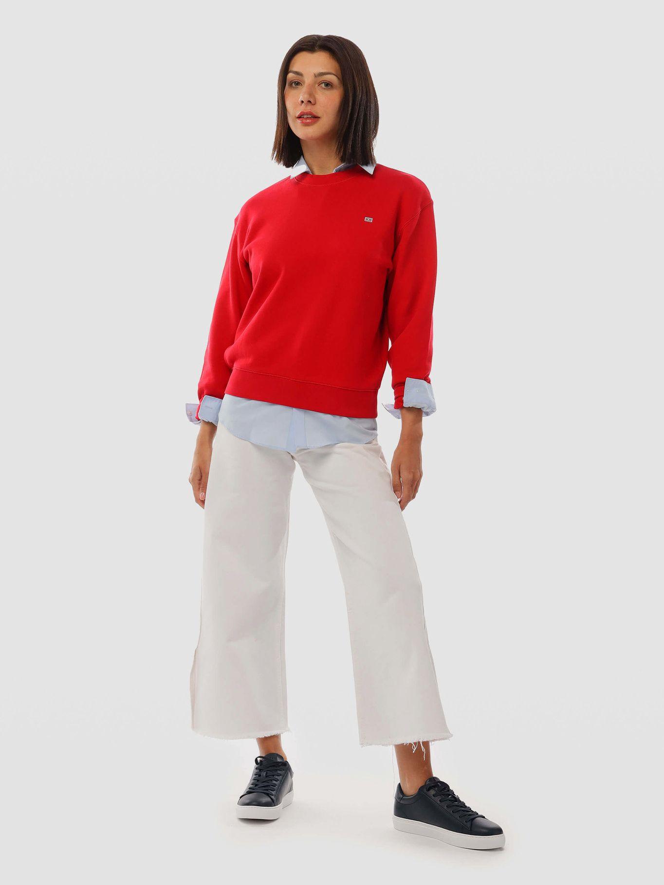 Polerón Contrast Flag Logo Rojo Tommy Hilfiger-1