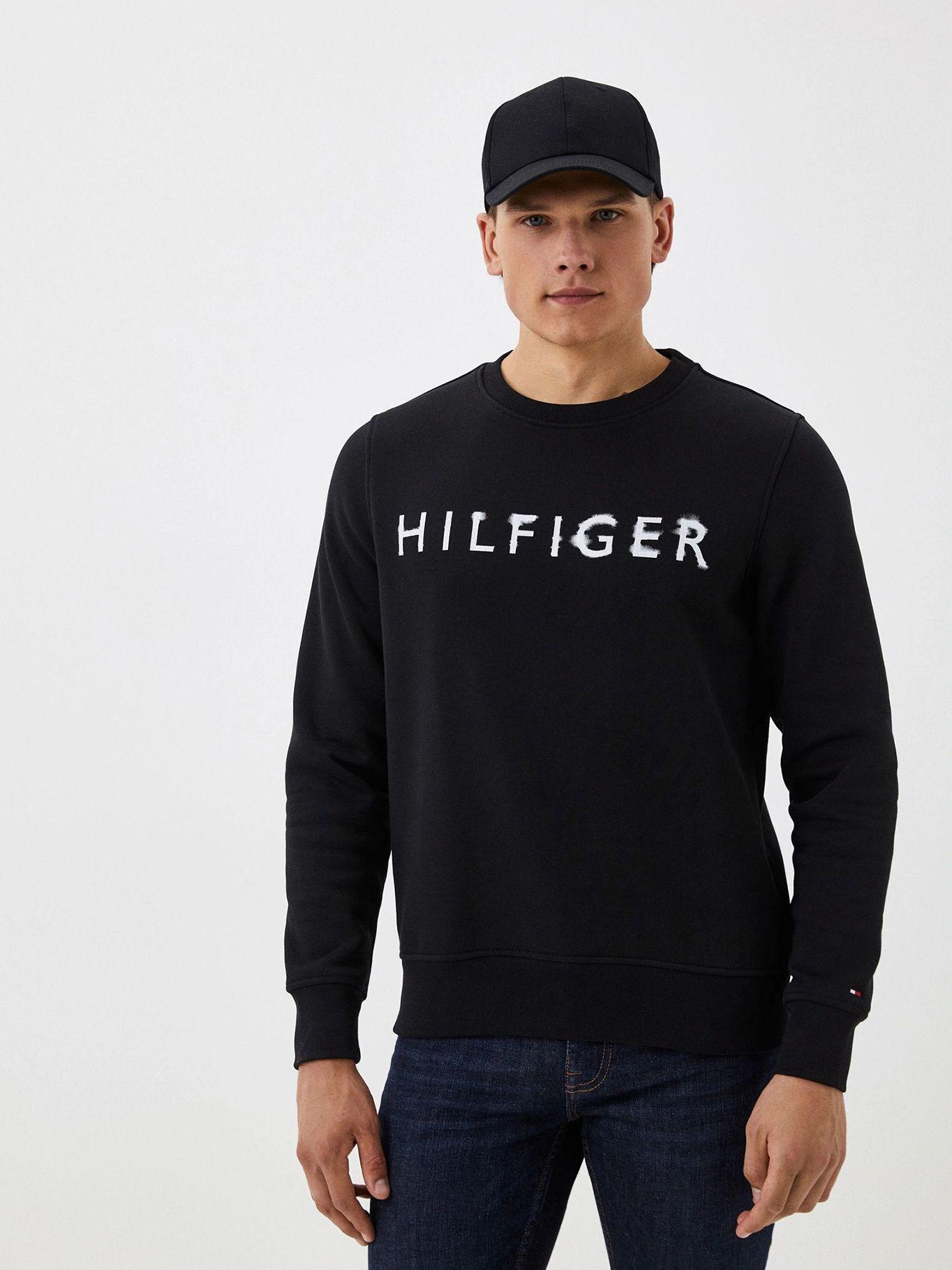 Polerón Con Logo Artístico Negro Tommy Hilfiger-0