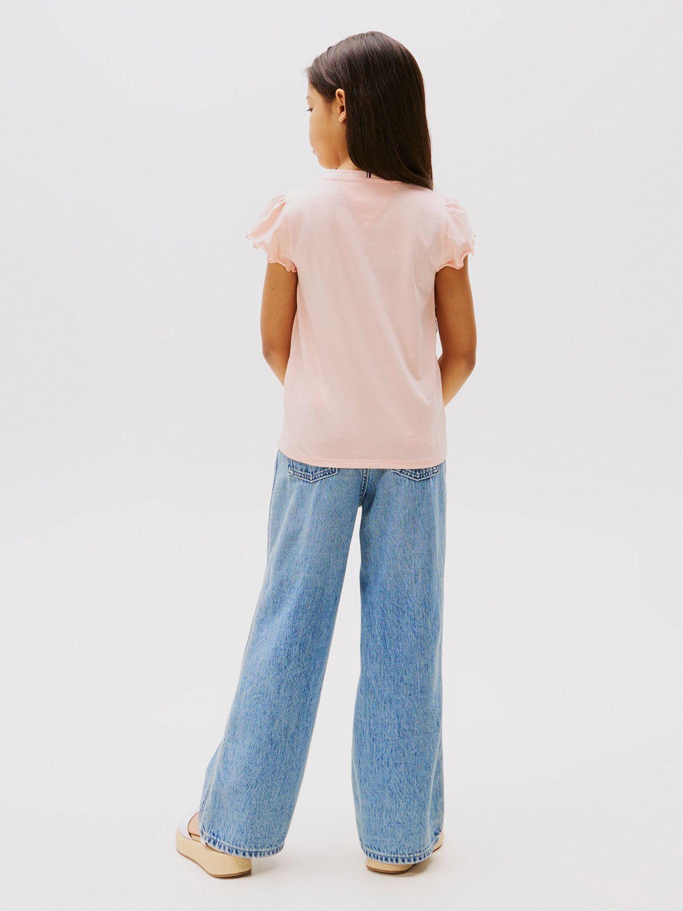 Polera Essential Slim Con Volante Rosado Tommy Hilfiger-2