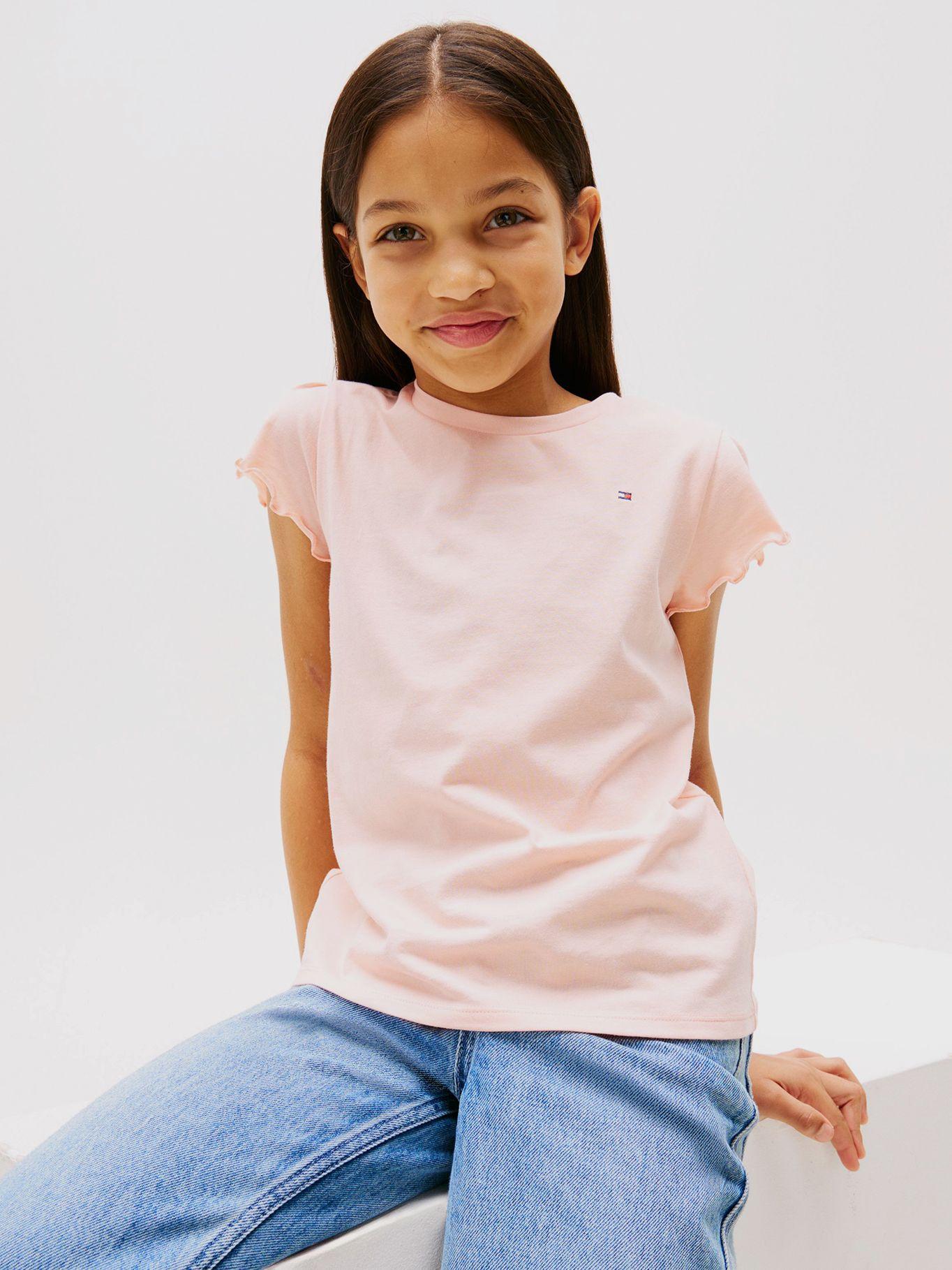Polera Essential Slim Con Volante Rosado Tommy Hilfiger-3