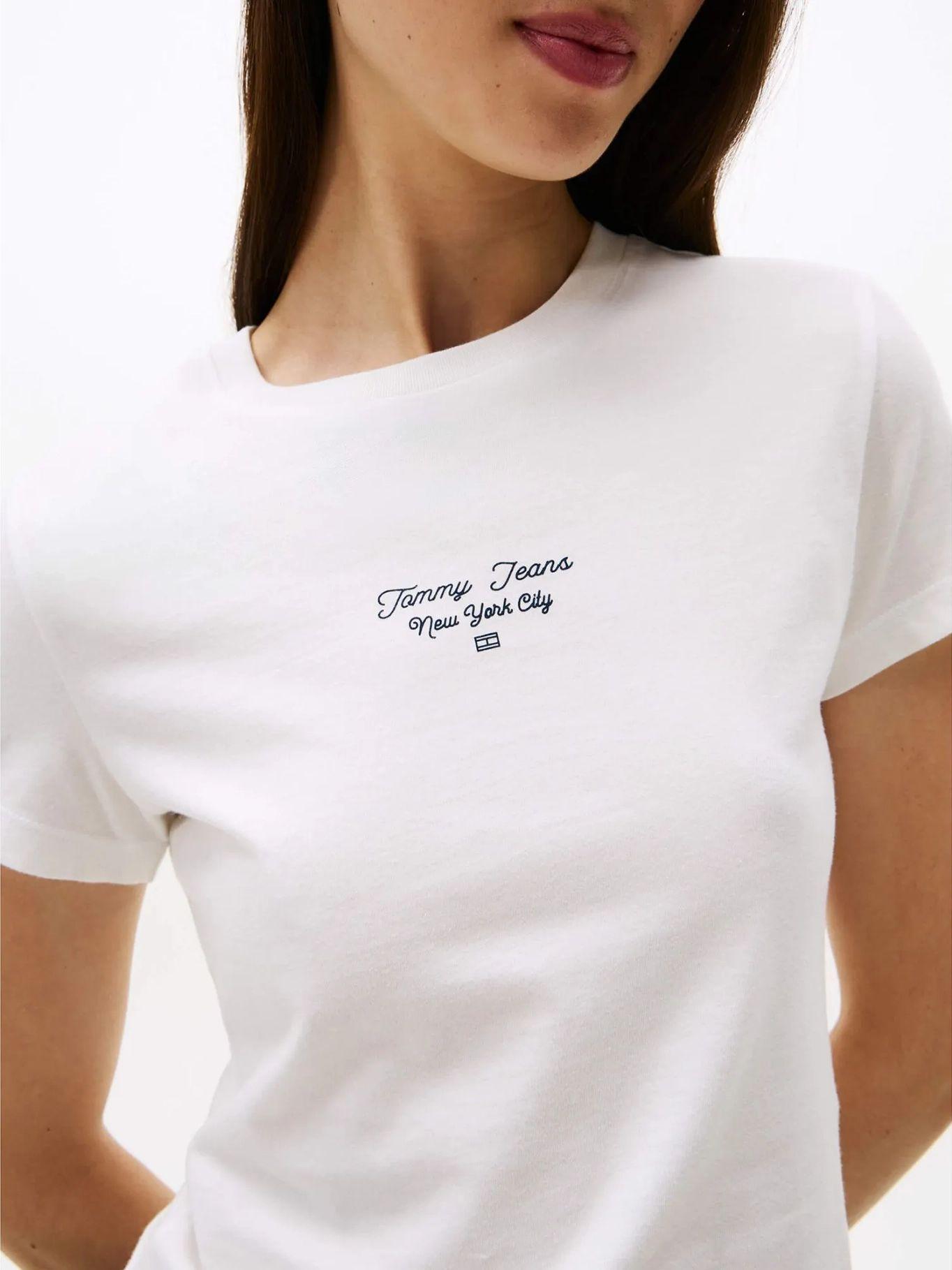 Polera Slim Fit Logo Essential Blanco Tommy Jeans-3