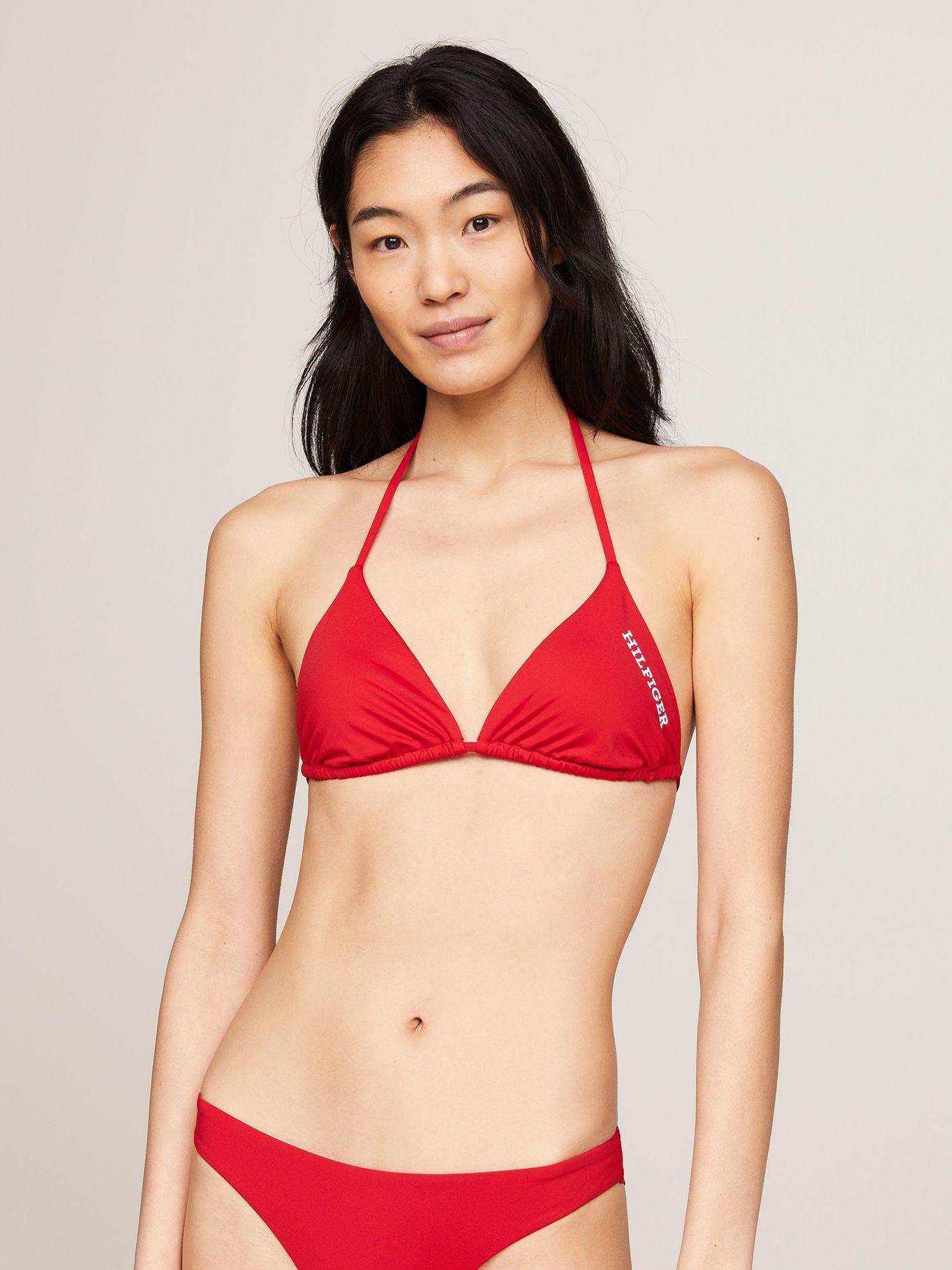 Parte Superior De Bikini Solid Rojo Tommy Hilfiger-0