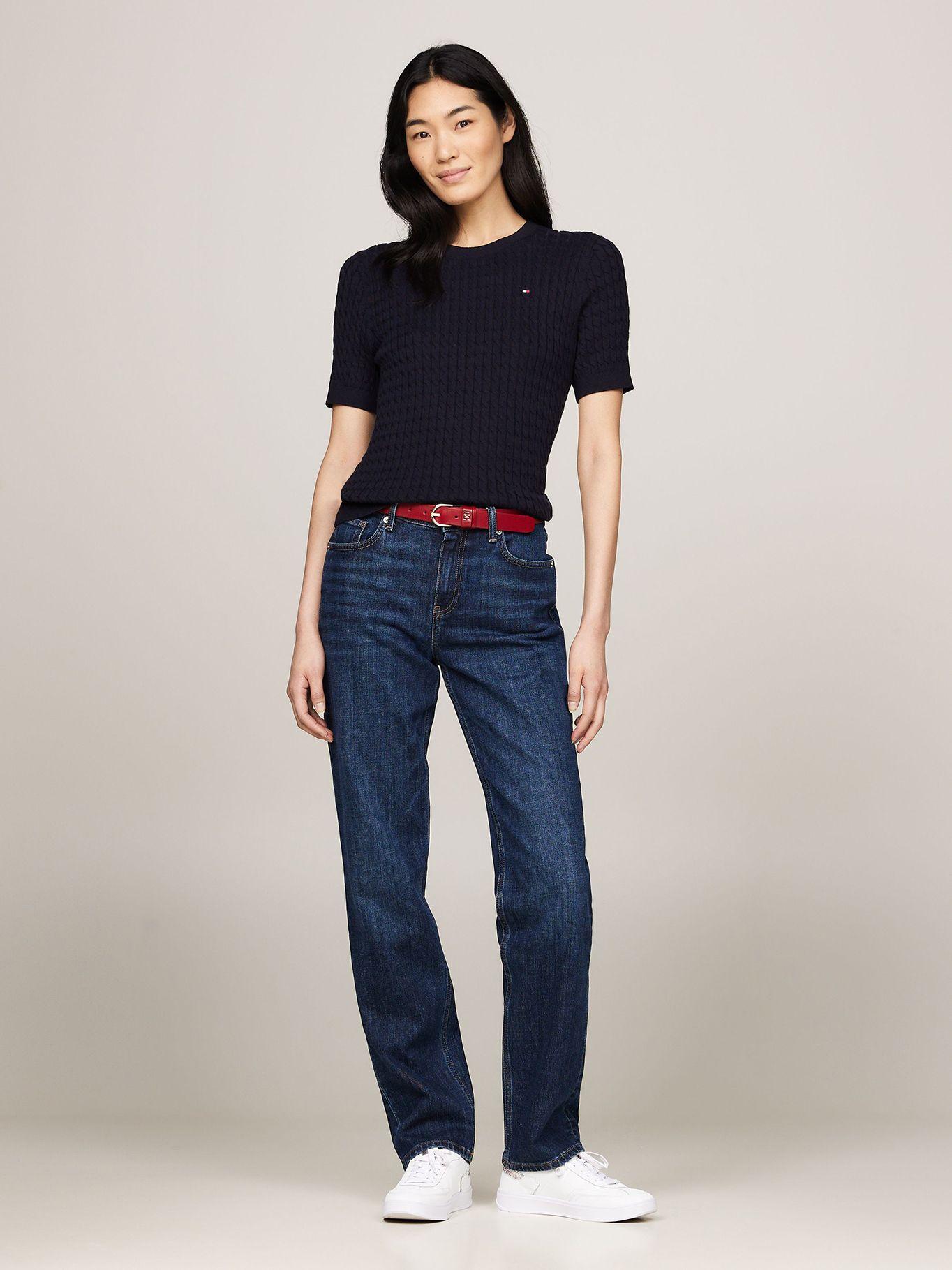 Sweater Tejido Cable Slim Fit Azul Tommy Hilfiger-1