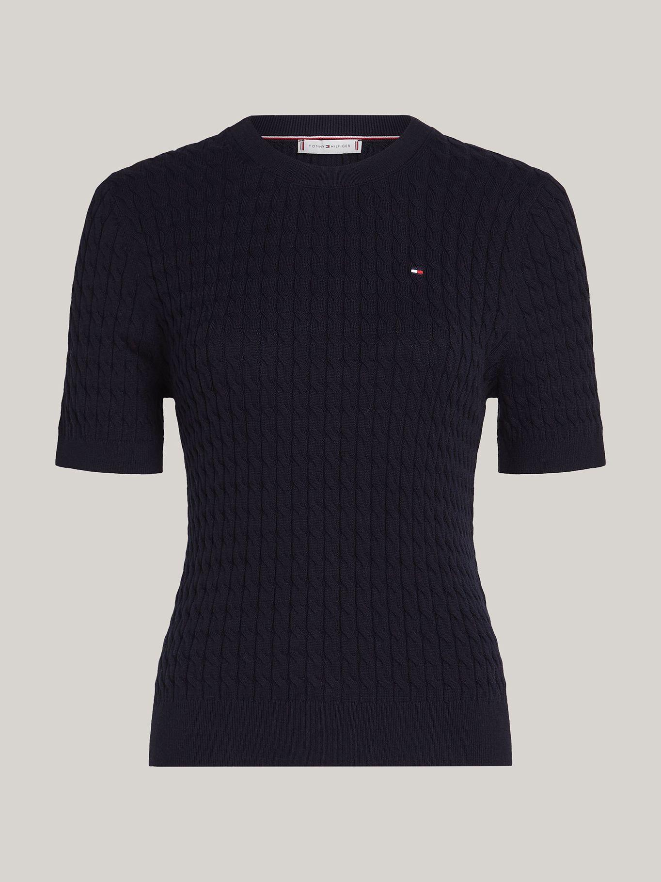Sweater Tejido Cable Slim Fit Azul Tommy Hilfiger-5