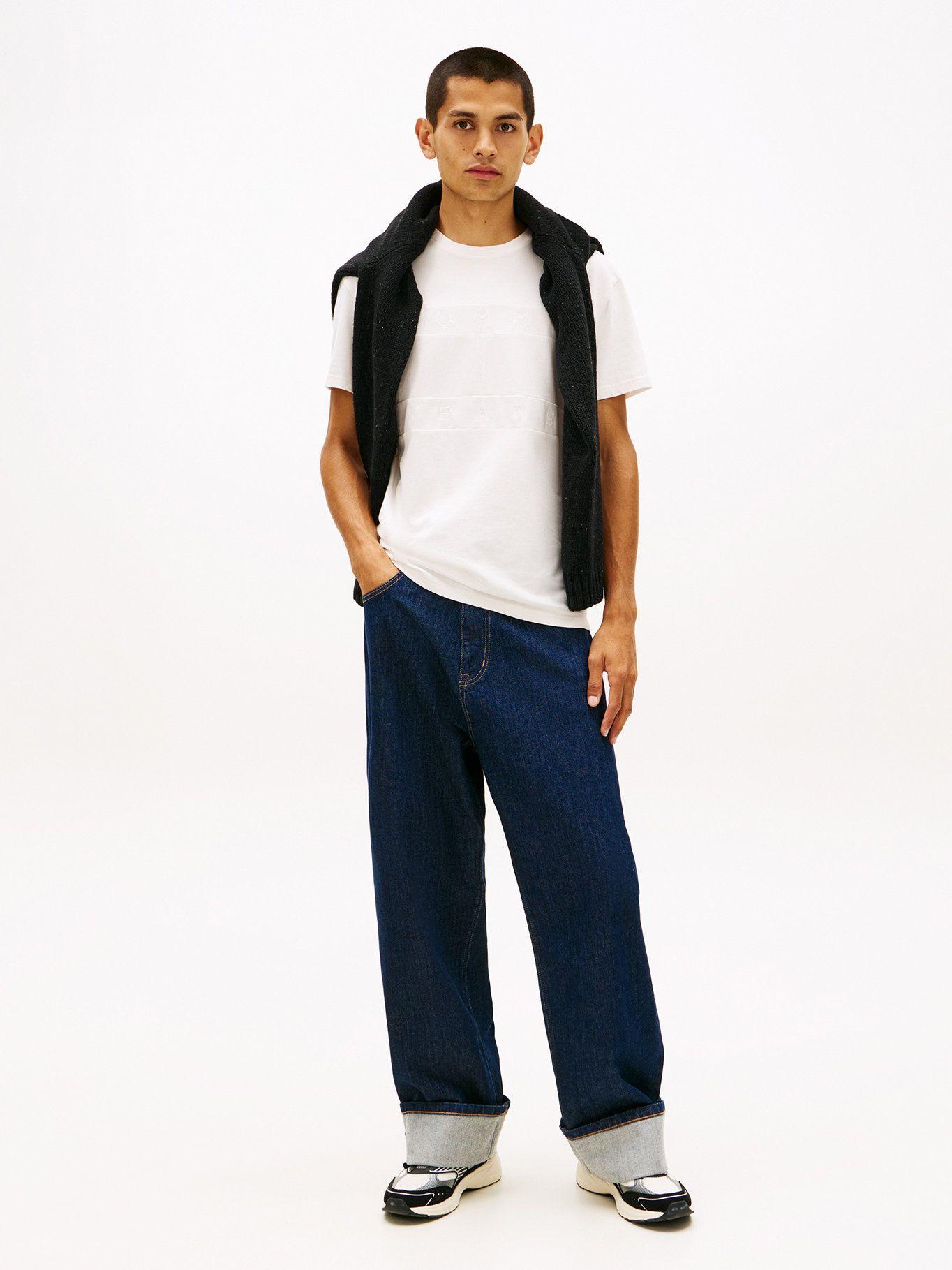Polera Con Logo Tonal Regular Fit Tommy Jeans Blanco-1