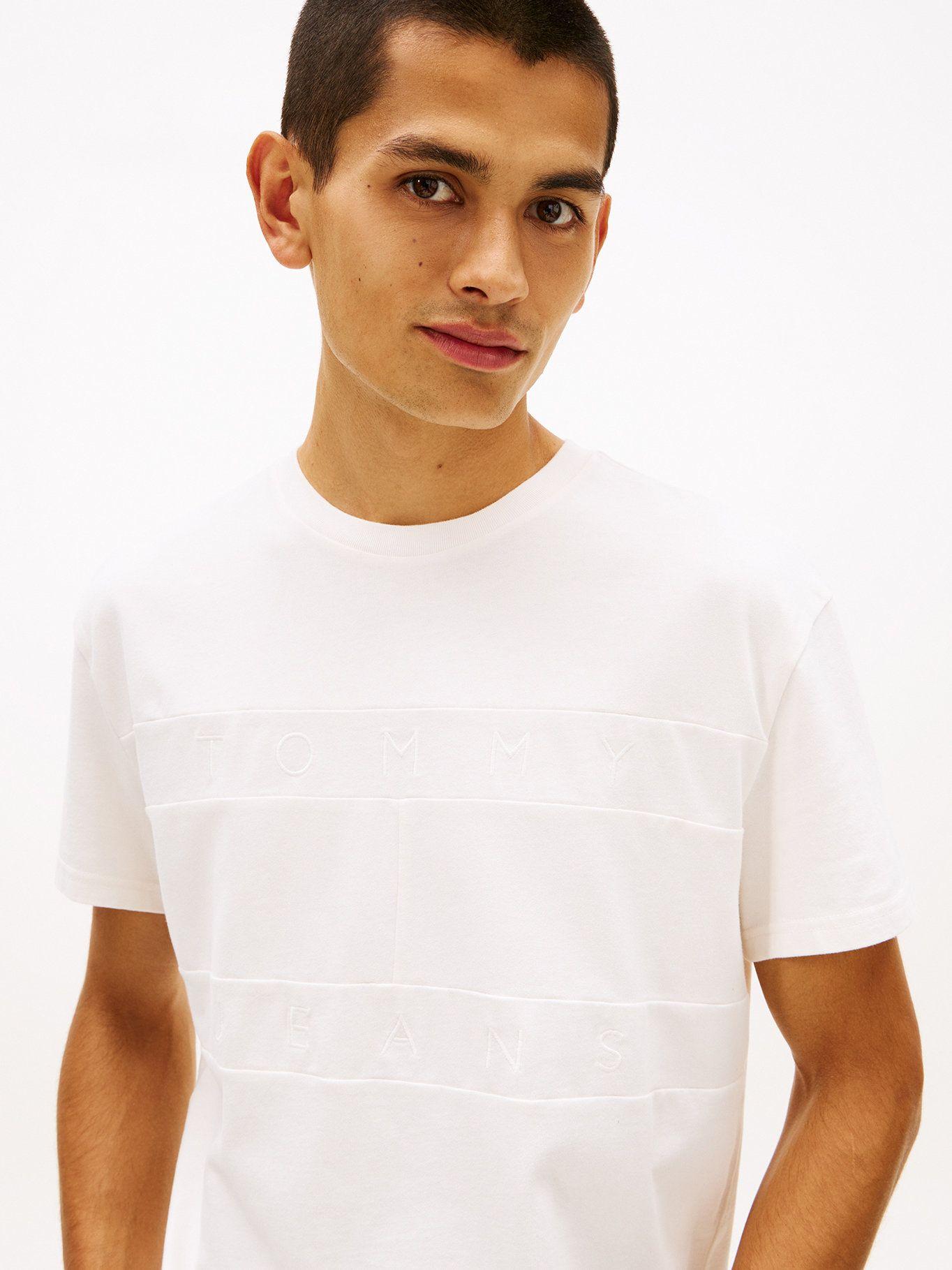 Polera Con Logo Tonal Regular Fit Tommy Jeans Blanco-3