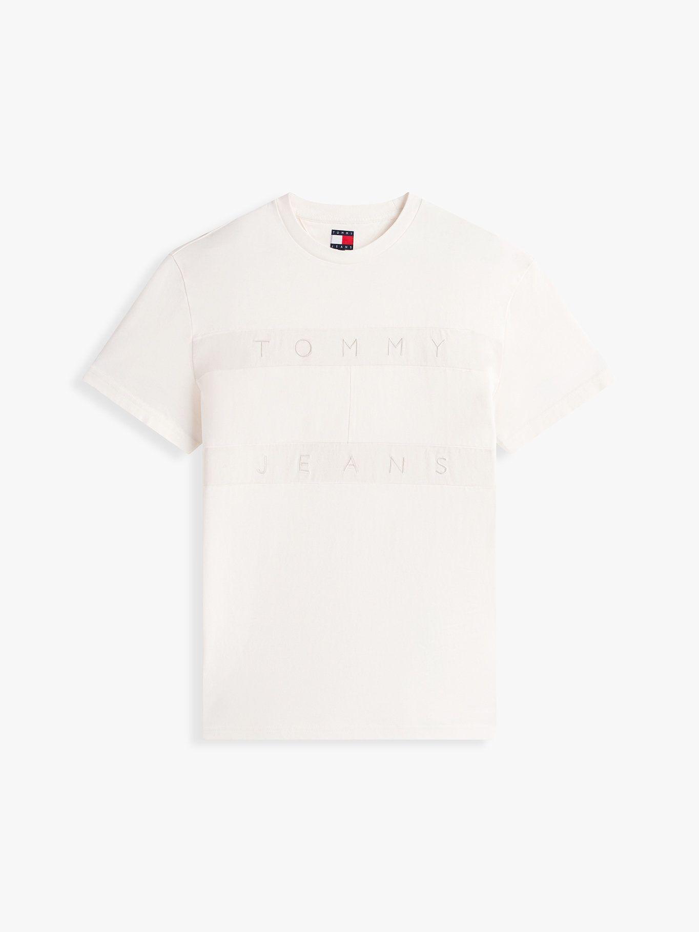 Polera Con Logo Tonal Regular Fit Tommy Jeans Blanco-4