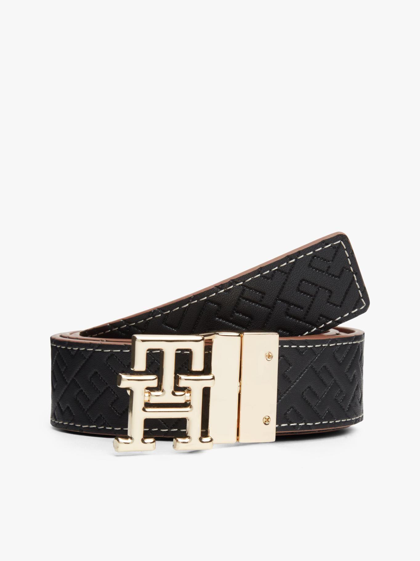 Cinturón Reversible Monogram Tommy Hilfiger Café-1