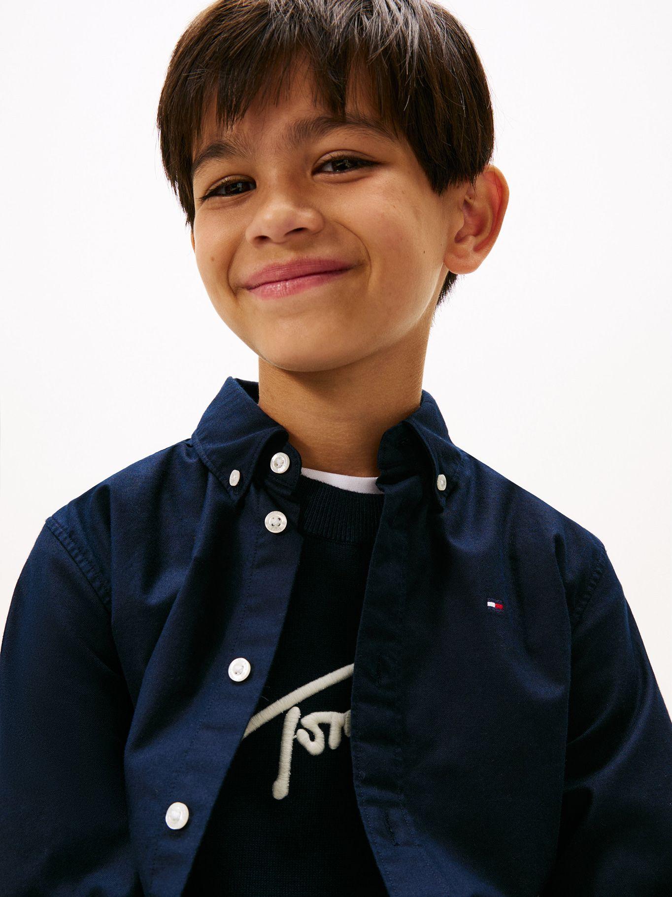 Camisa Essential Oxford Azul Tommy Hilfiger-3