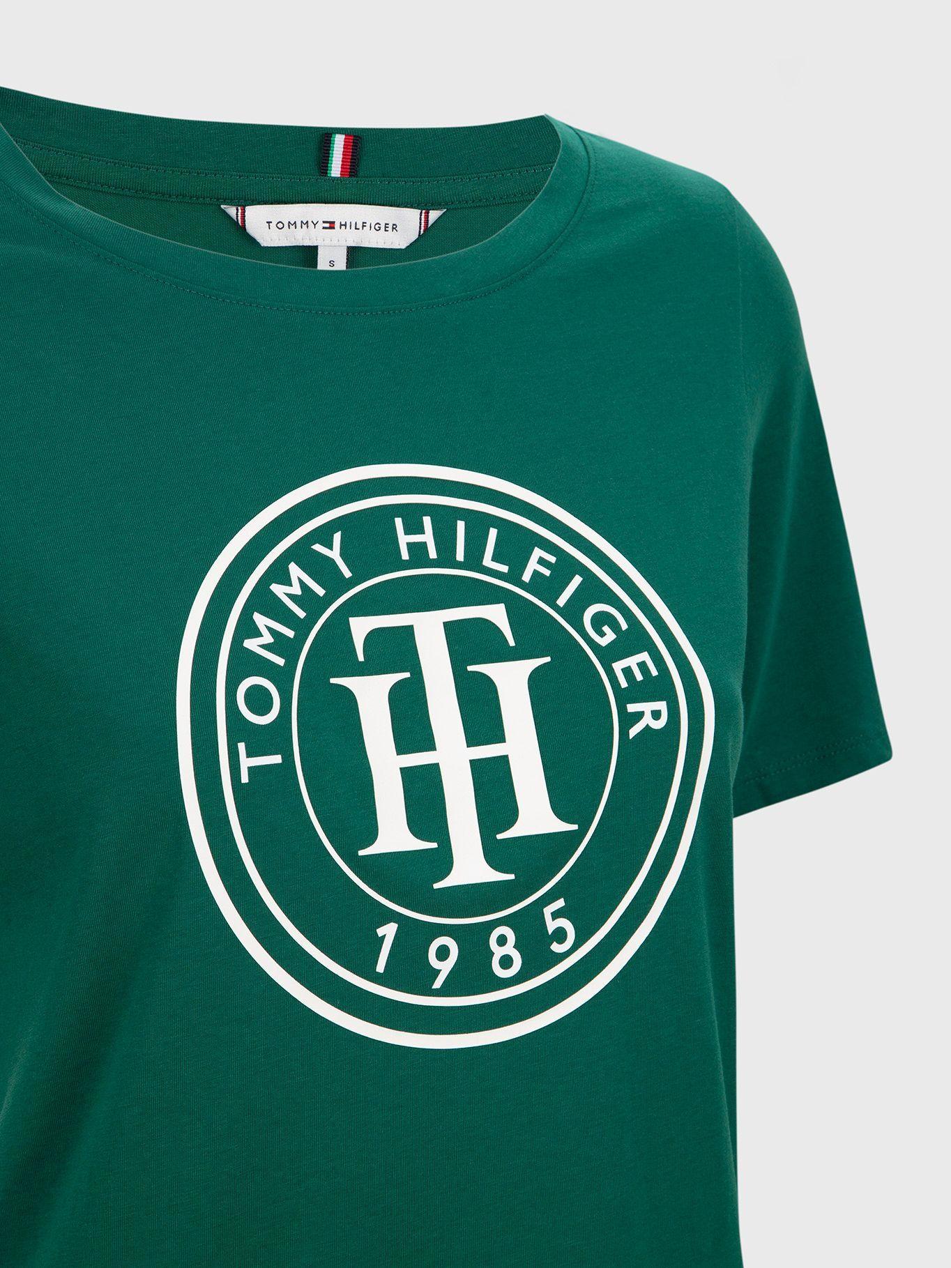 Polera C-Neck Circle Logo Verde Tommy Hilfiger-2