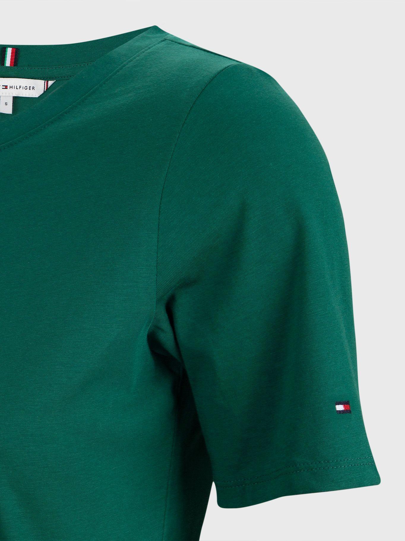 Polera C-Neck Circle Logo Verde Tommy Hilfiger-3