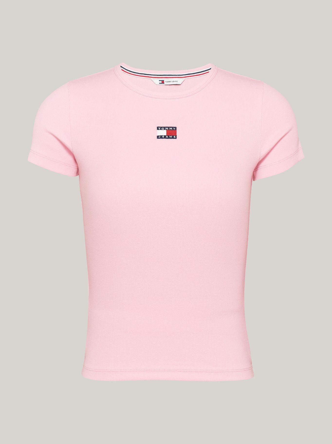 Polera Slim Fit Con Parche Rosado THA Tommy Jeans-4