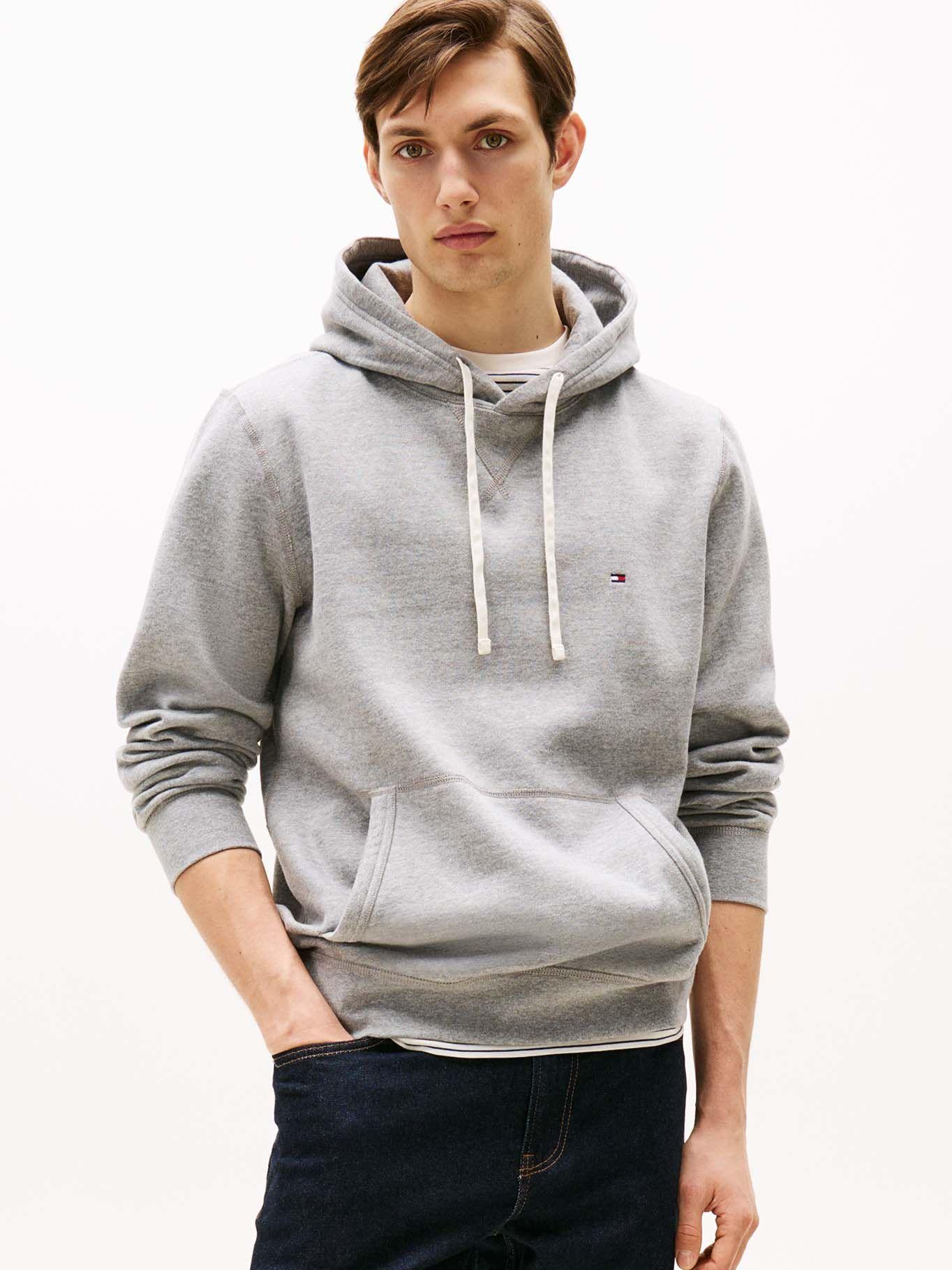 Polerón Hoodie Essential Con Logo Gris Tommy Hilfiger-0