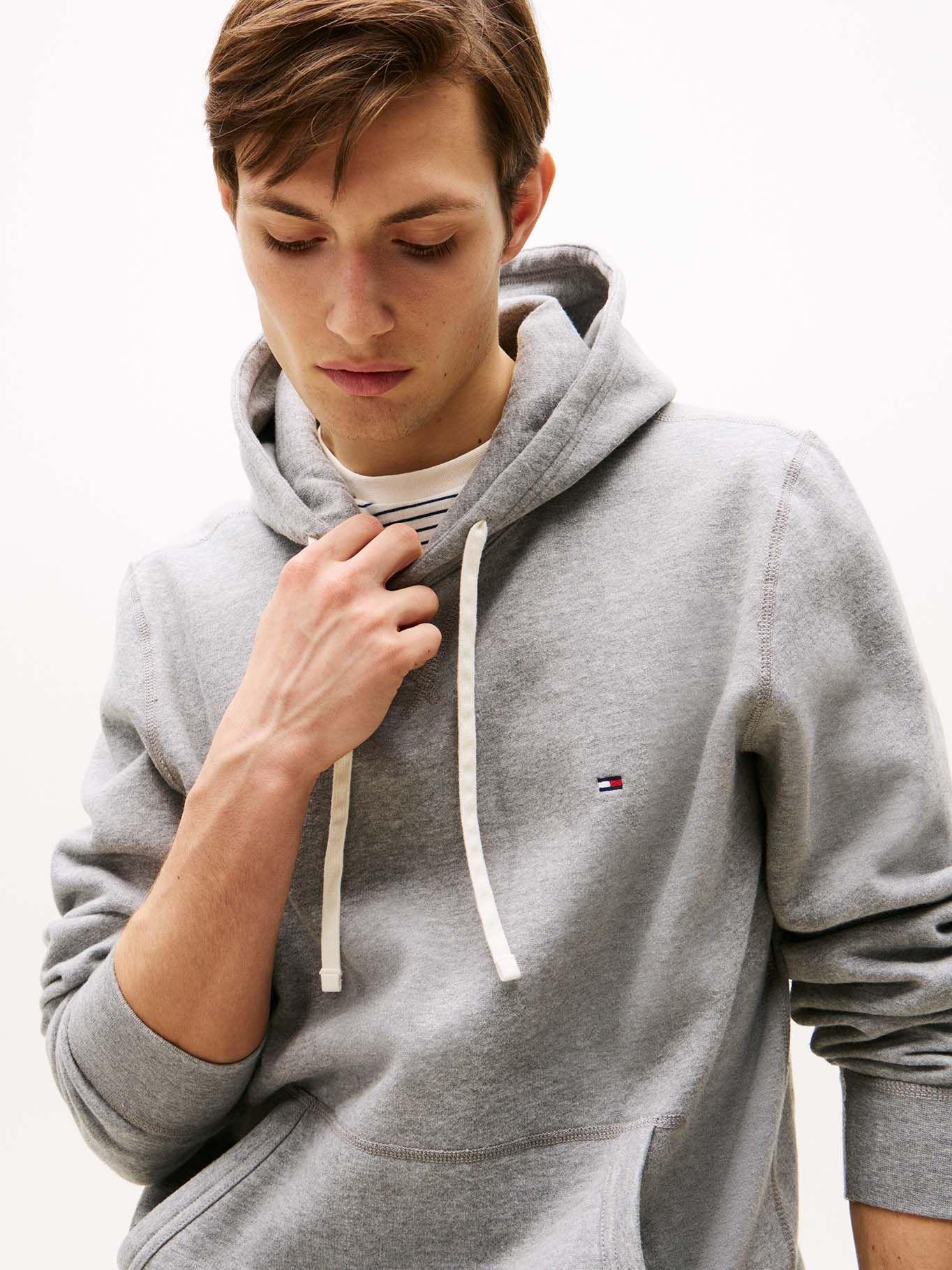 Polerón Hoodie Essential Con Logo Gris Tommy Hilfiger-3