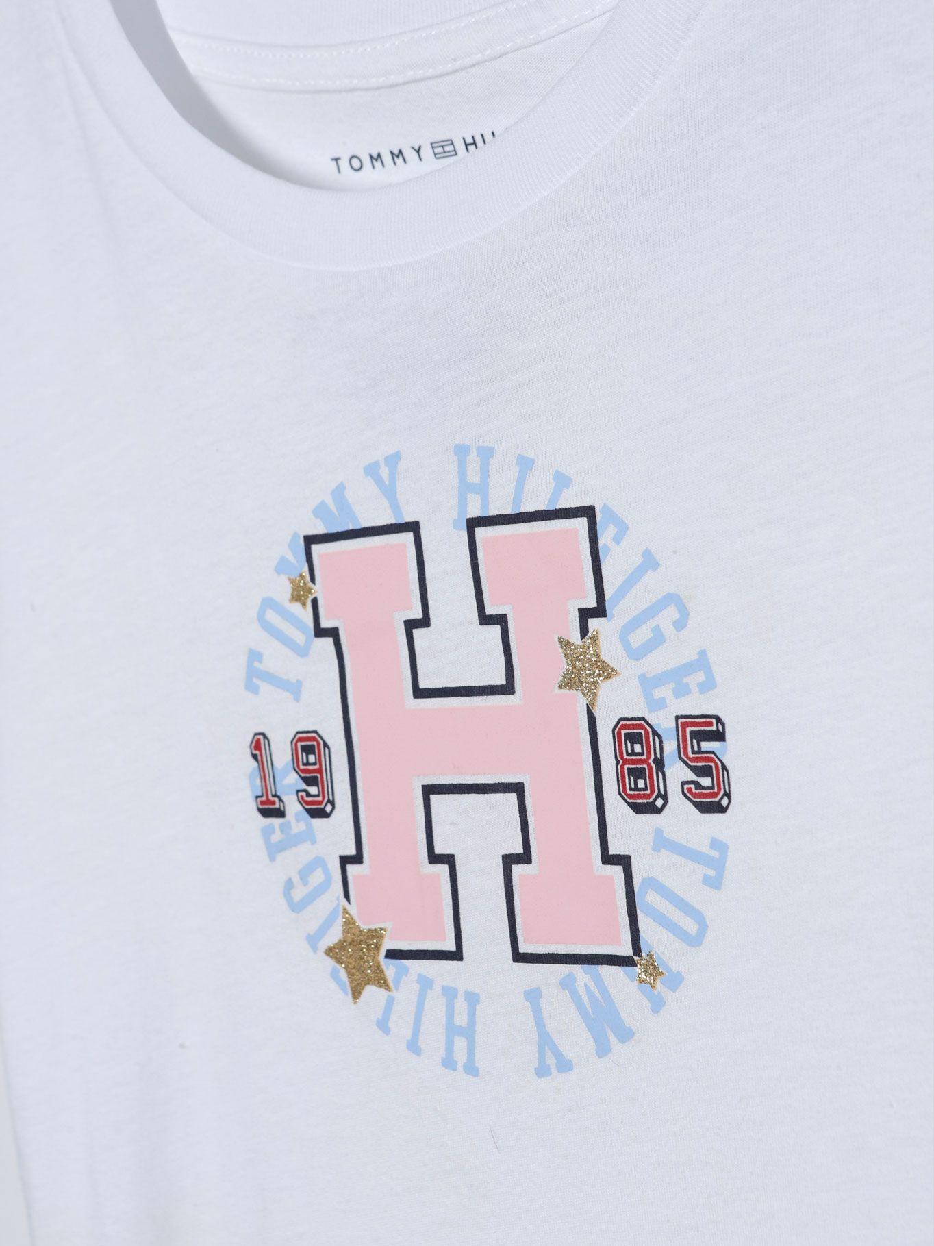 Polera De Niña Con Logo Grande Blanco Tommy Hilfiger-2