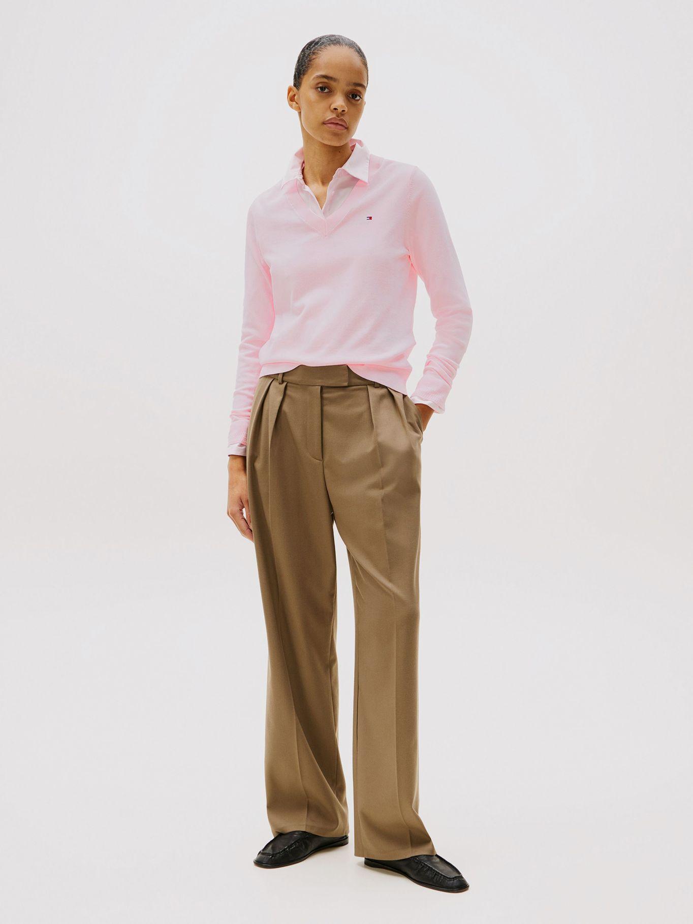 Sweater Solid V-Neck Rosado/Tommy Hilfiger-1