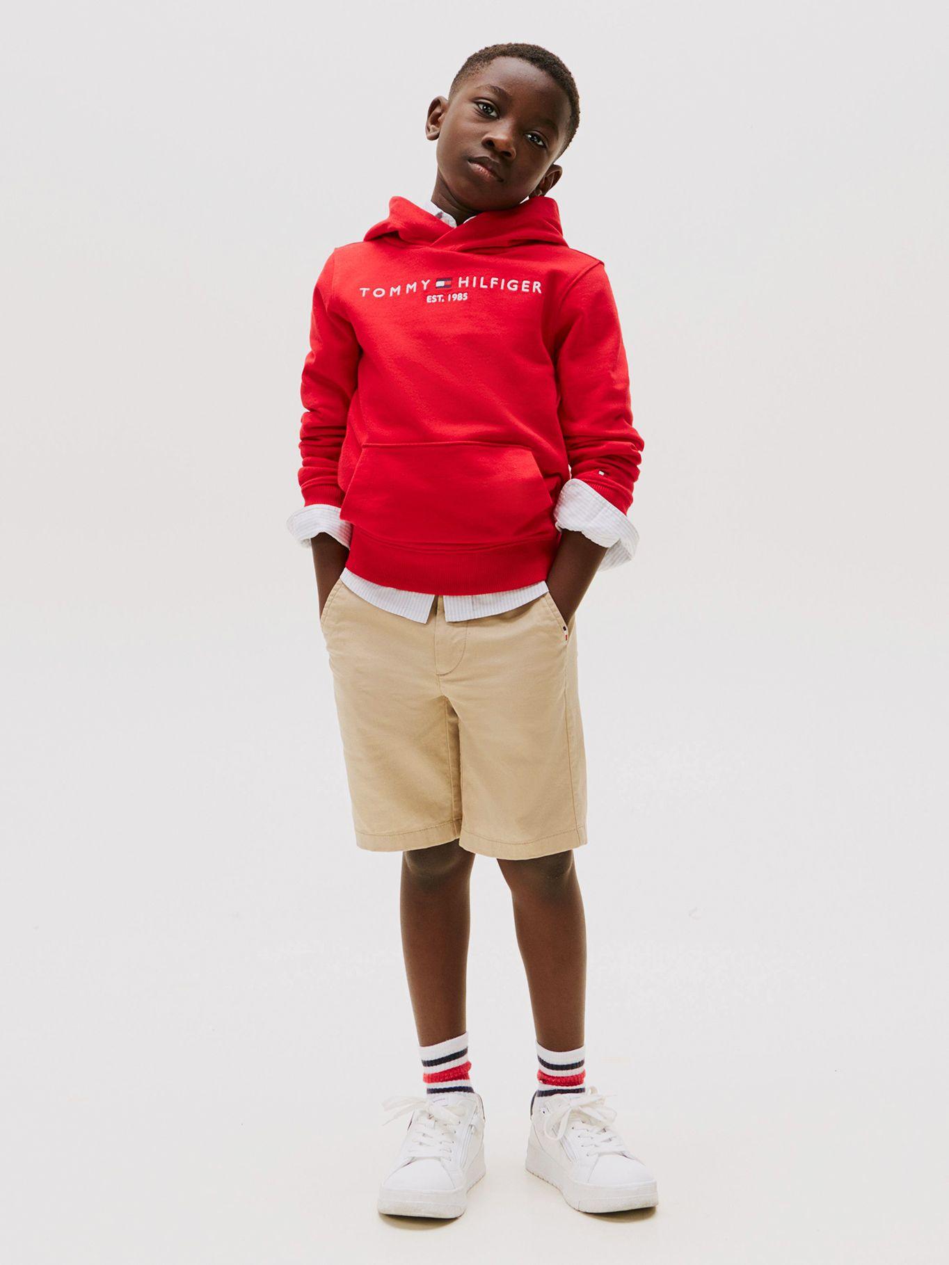 Polerón Con Gorro Y Logo Essential Rojo Tommy Hilfiger-1