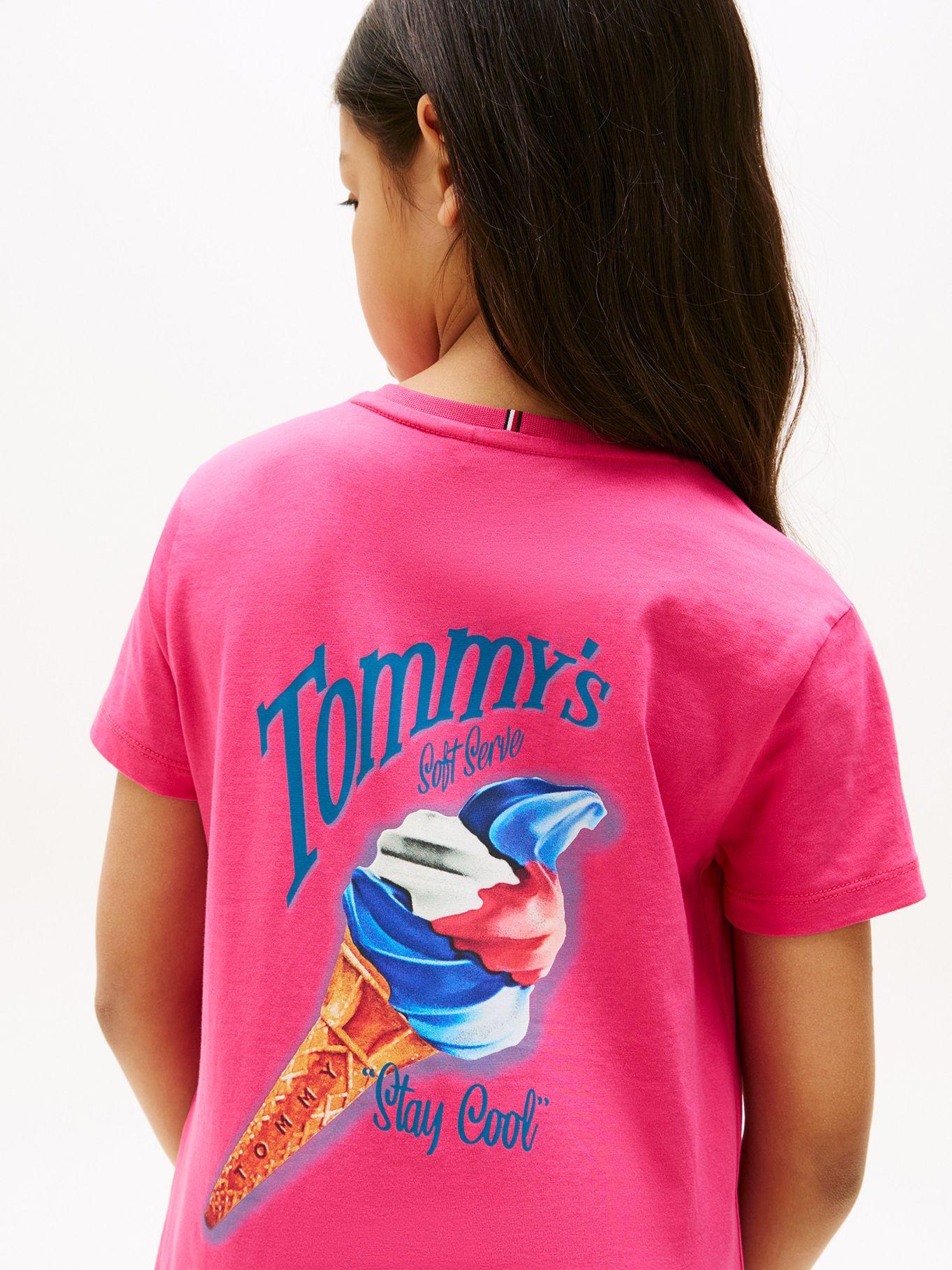 Polera Con Logo Gráfico Rosado Tommy Hilfiger-3