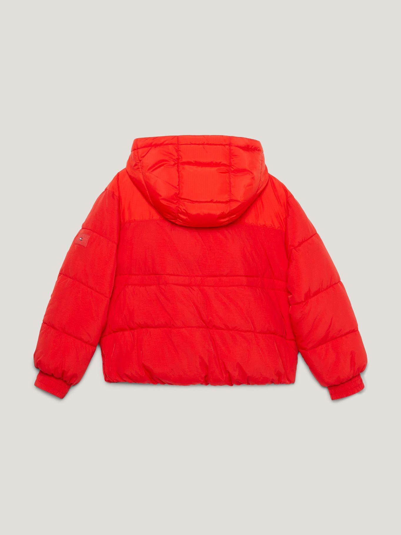 Parka Acolchada New York Con Gorro Rojo Tommy Hilfiger-1