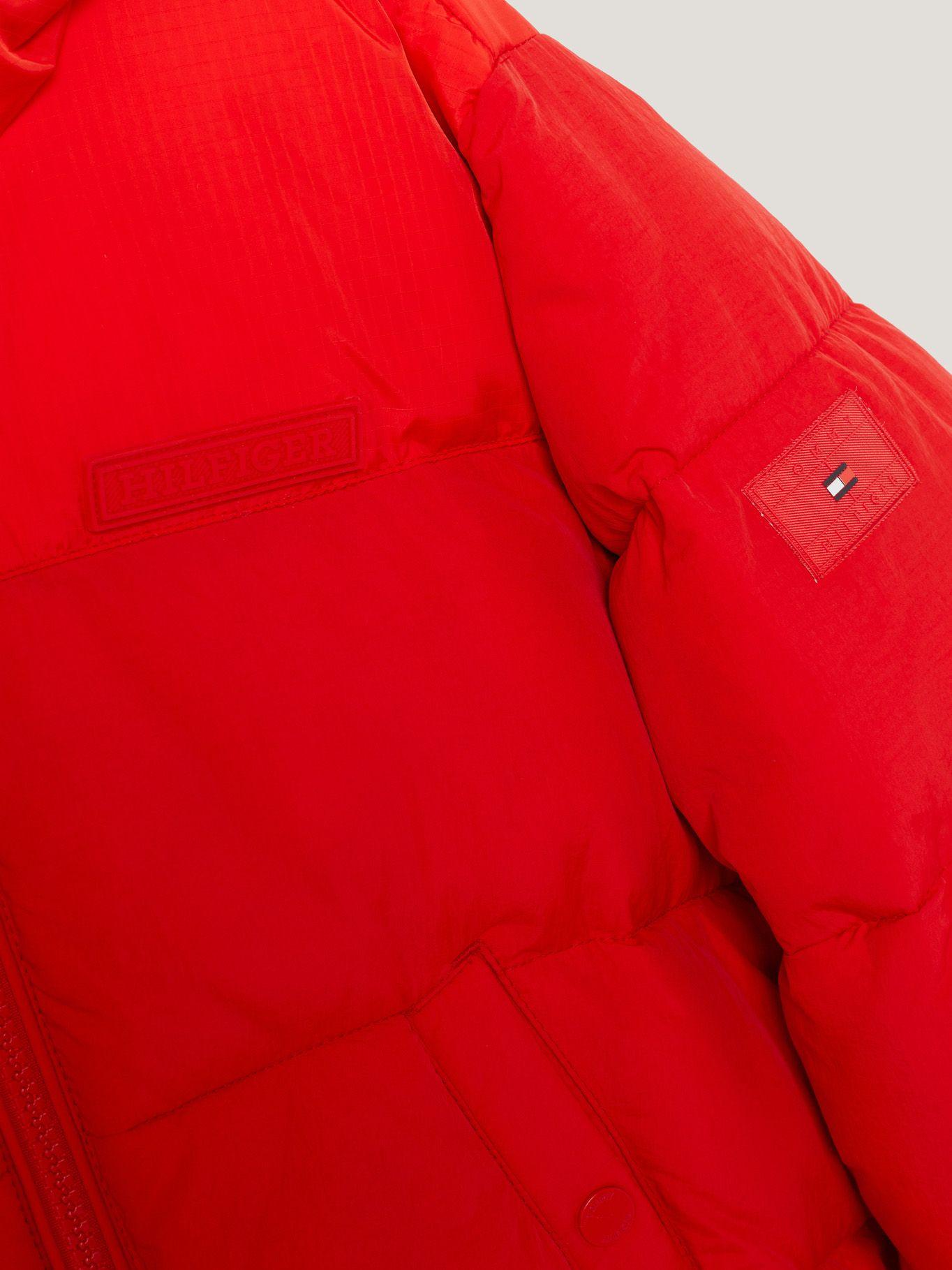 Parka Acolchada New York Con Gorro Rojo Tommy Hilfiger-2