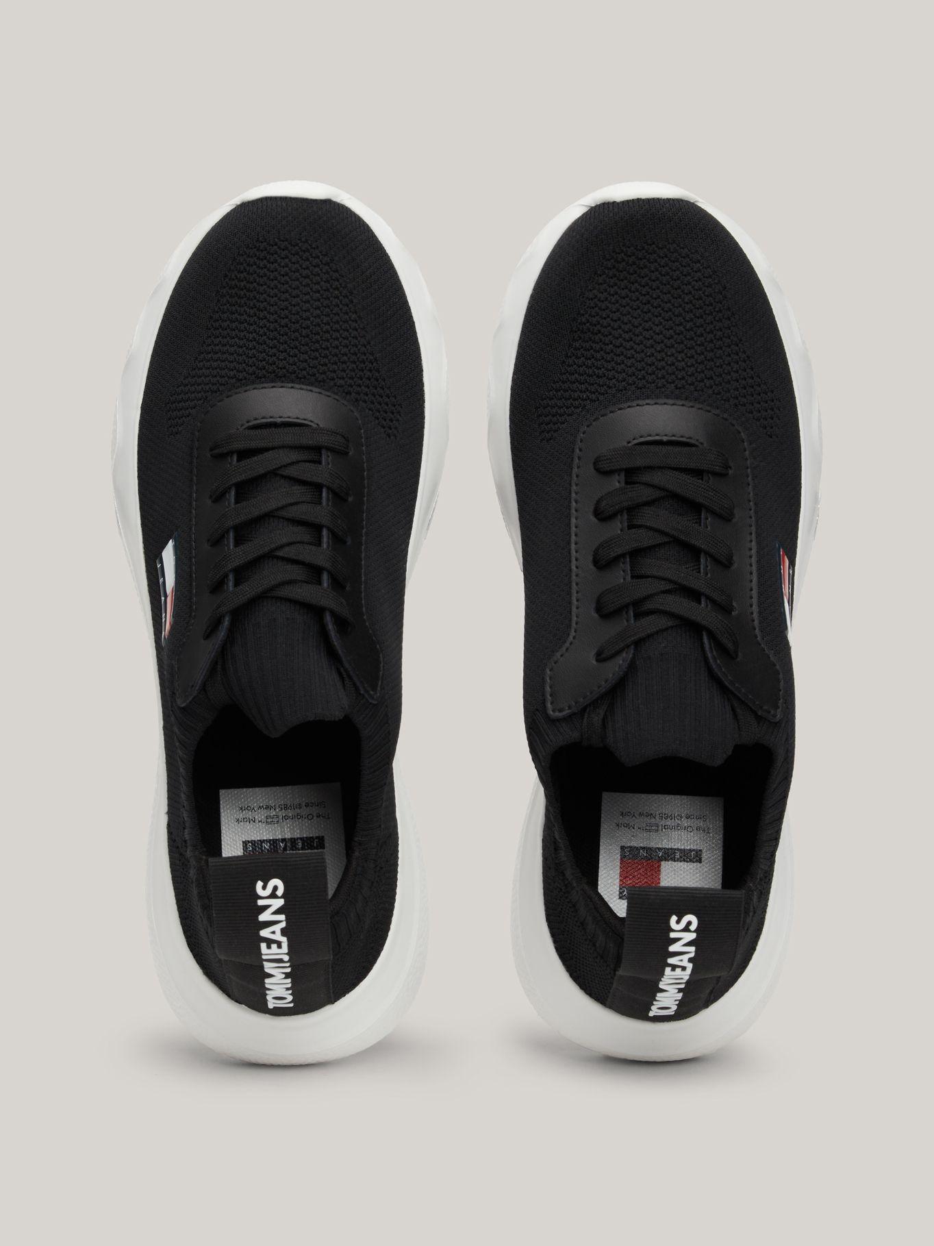 Zapatillas Running De Punto Negro Tommy Hilfiger-2