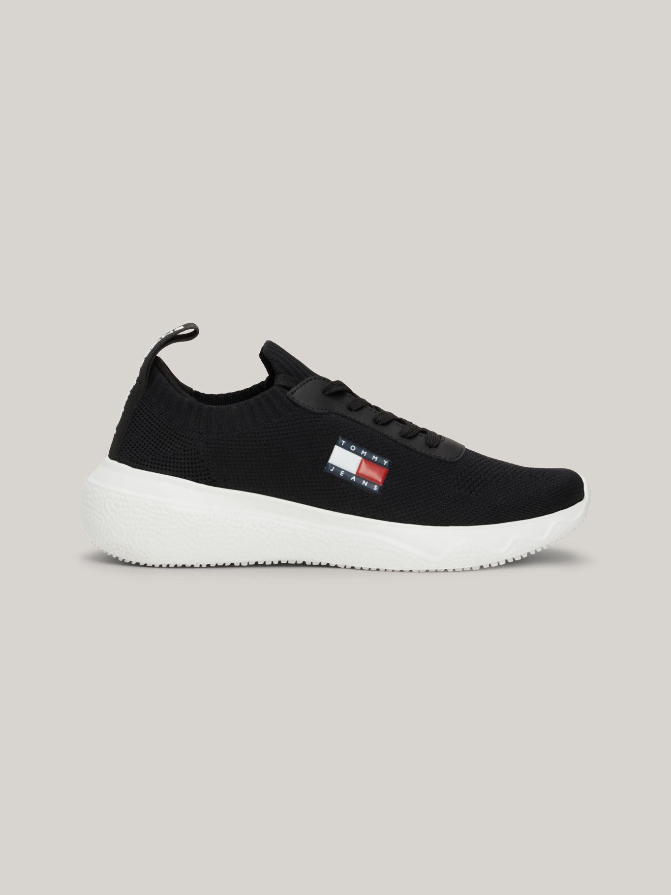 Zapatillas Running De Punto Negro Tommy Hilfiger-4